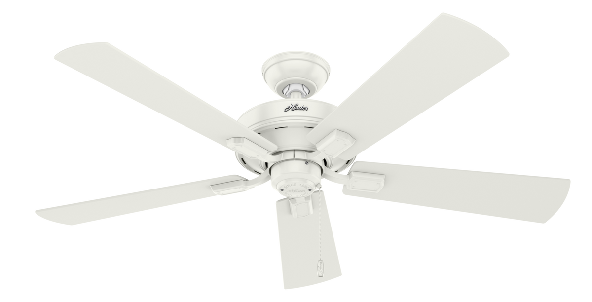 52 inch Crestfield Fresh White Ceiling Fan with LED Light Kit and Pull Chain