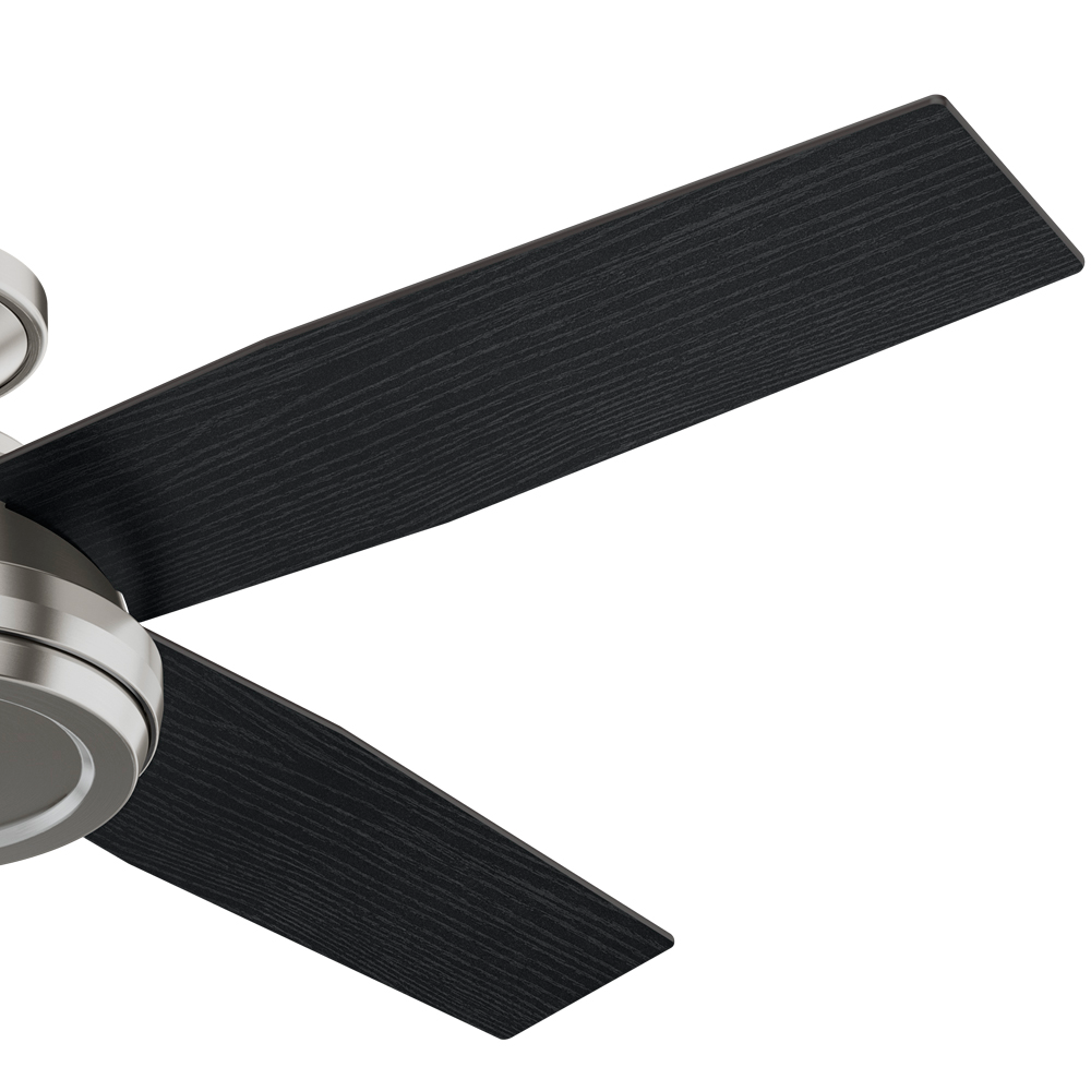 52 inch Dempsey Brushed Nickel Low Profile Ceiling Fan and Handheld Remote