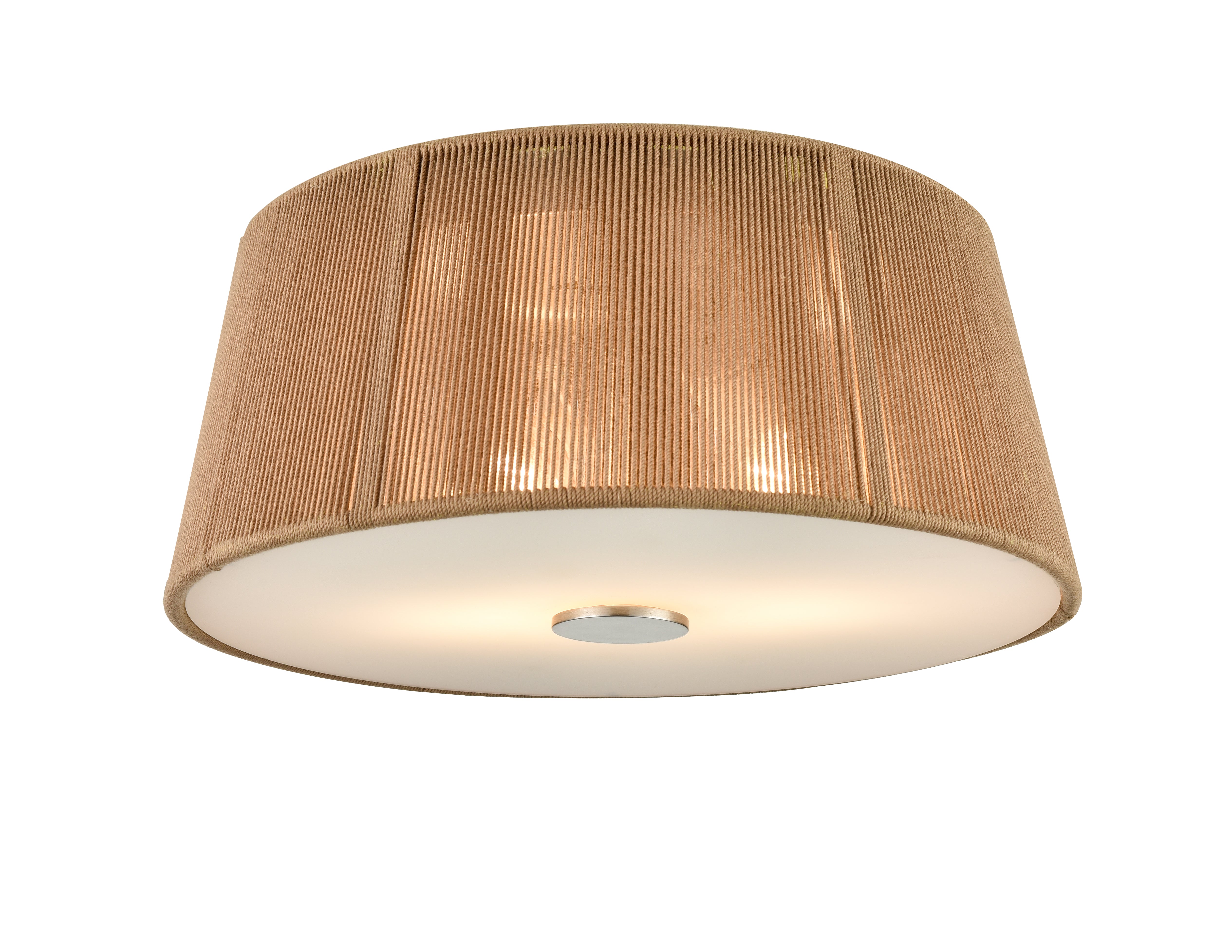 13-inch Brushed Nickel 2-Light Flush Mount Ceiling Light