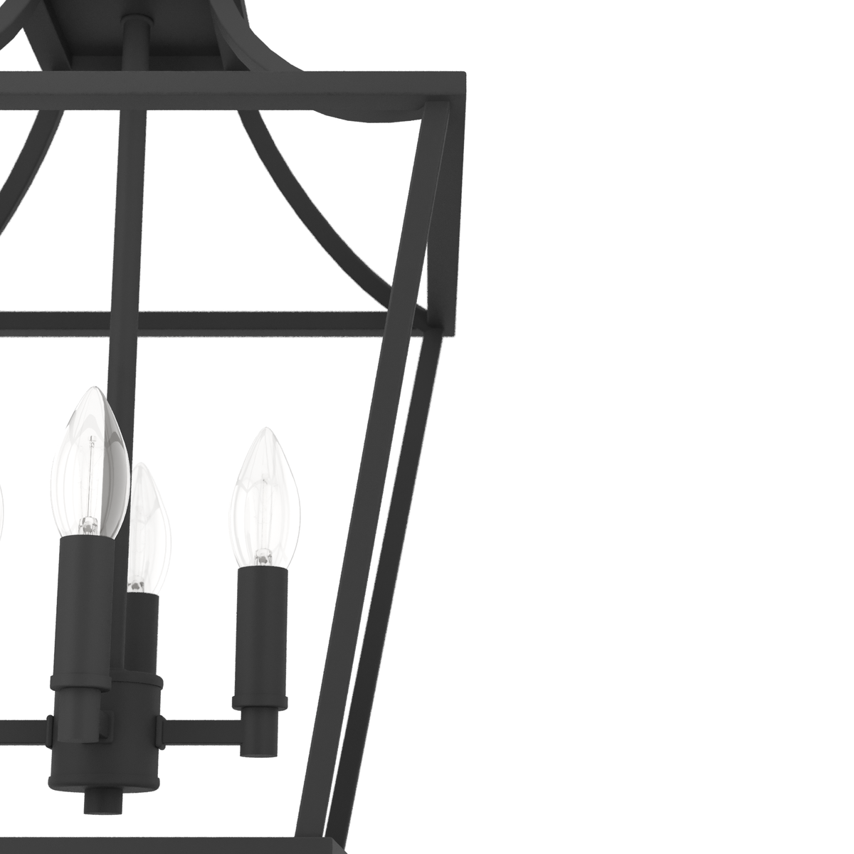 Laurel Ridge 12-inch 4-light Natural Black Iron Lantern Pendant