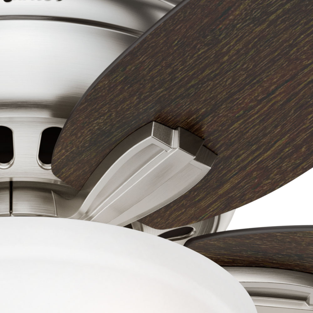 42 inch Newsome Brushed Nickel Low Profile Ceiling Fan with LED Light Kit and Pull Chain