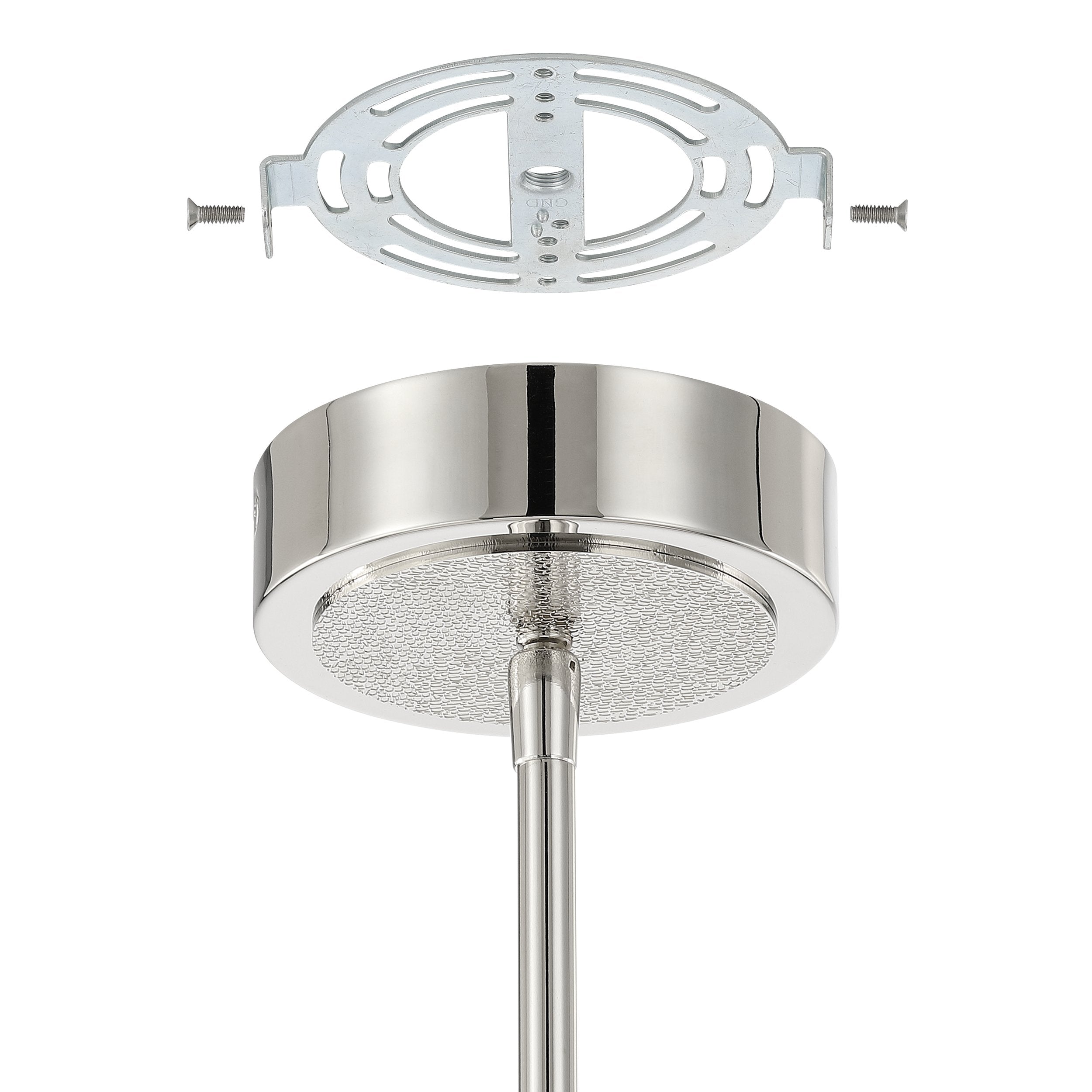 Overture 24-inch 6-light Polished Nickel 5CCT LED Chandelier