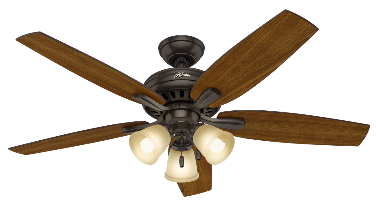52 inch Newsome Premier Bronze Ceiling Fan with LED Light Kit and Pull Chain