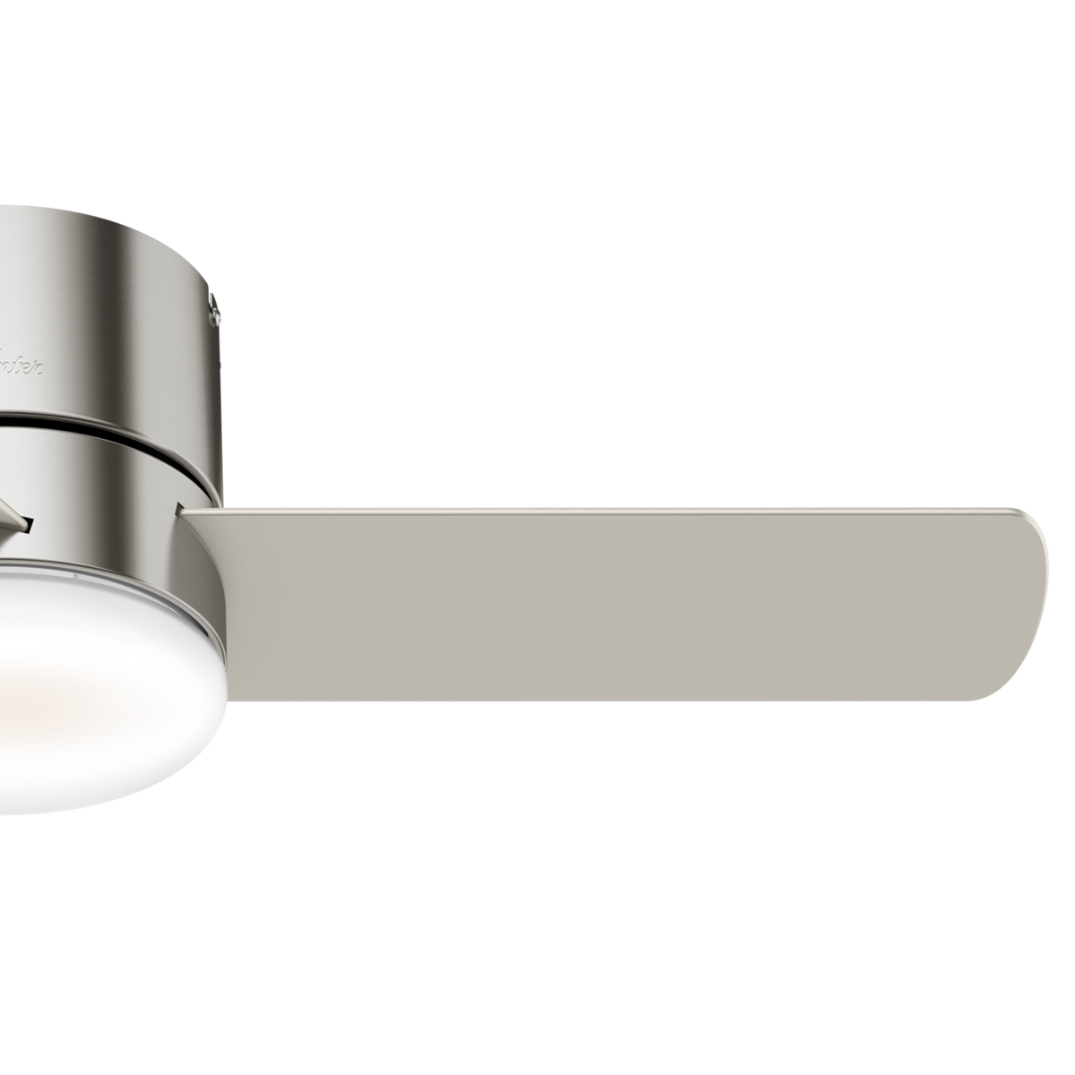 44 inch Minimus Brushed Nickel Low Profile Ceiling Fan with LED Light Kit and Handheld Remote