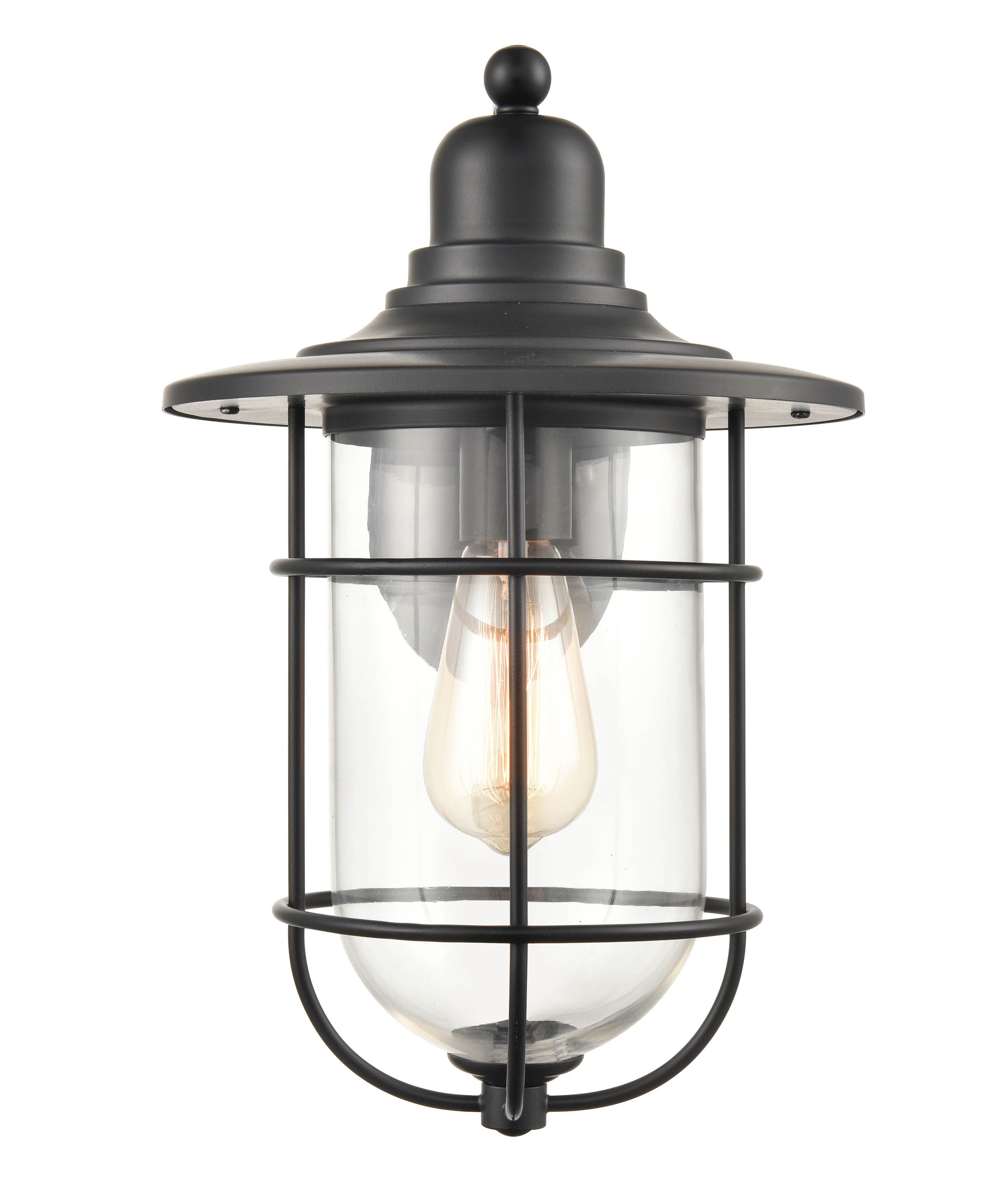 8.75'' Powder Coated Black 1 Light Wall Sconce