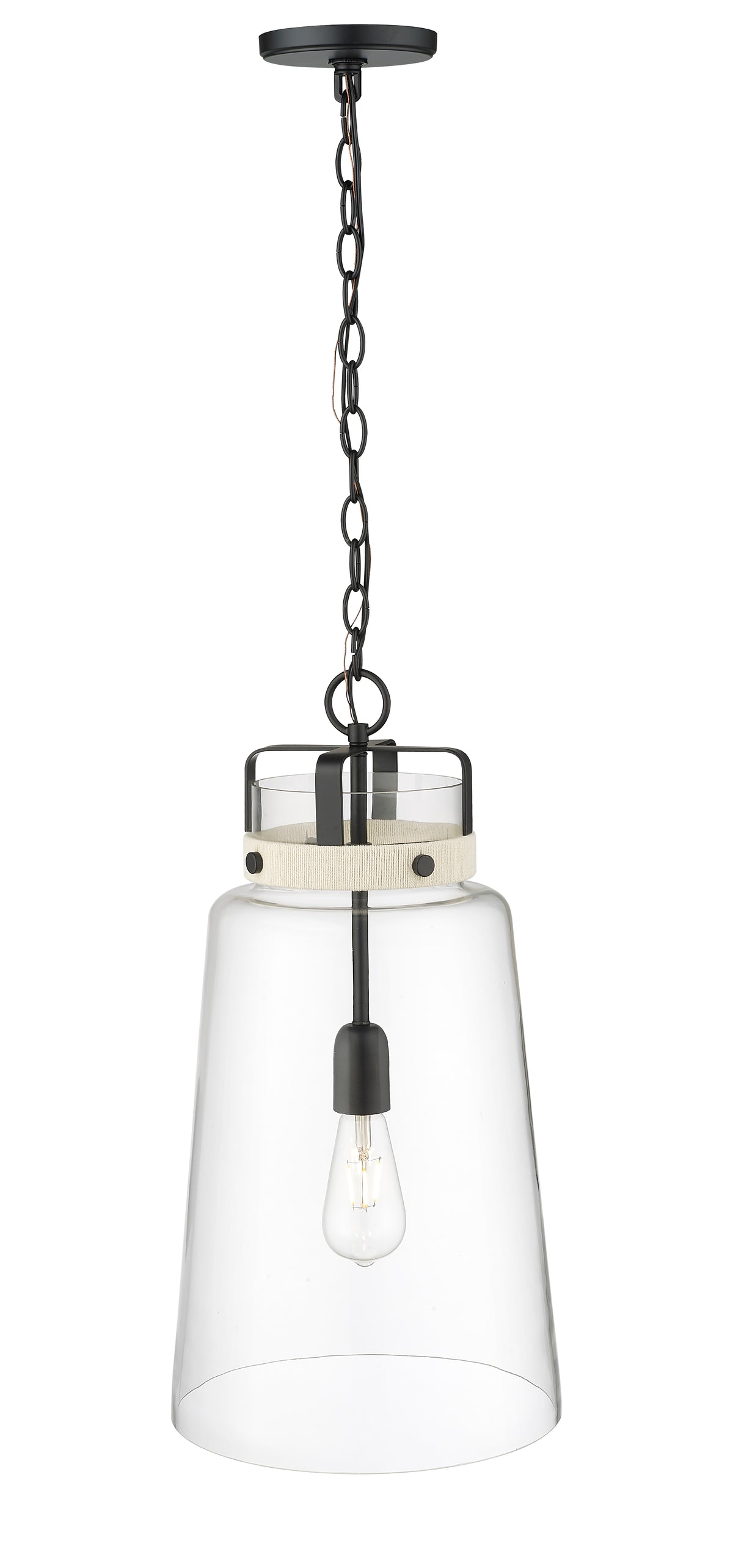 22.25'' Lolla Matte Black 1 Light Pendant