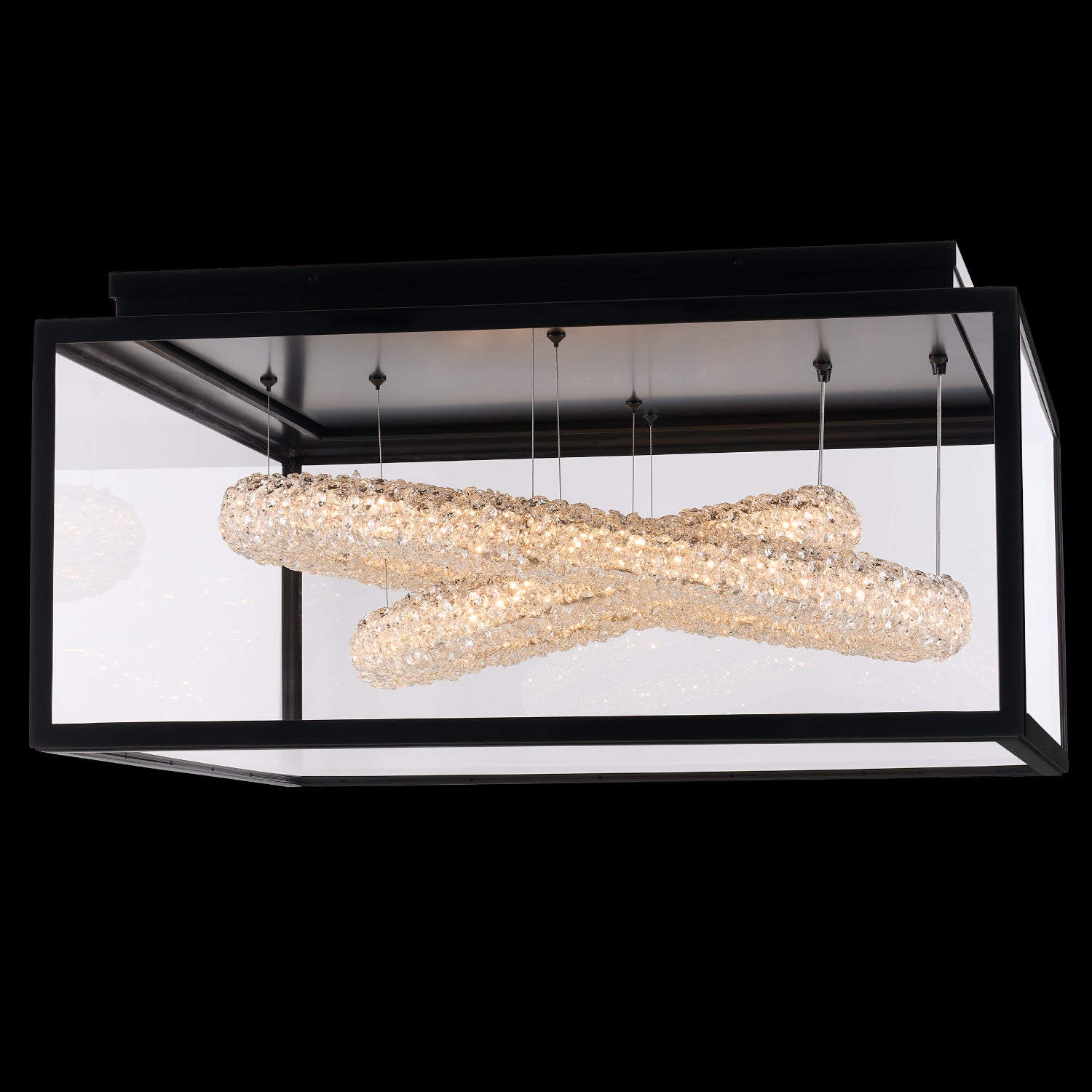 16'' Lina 2 Light Matte Black (fluorocarbon) Outdoor Flush Mount