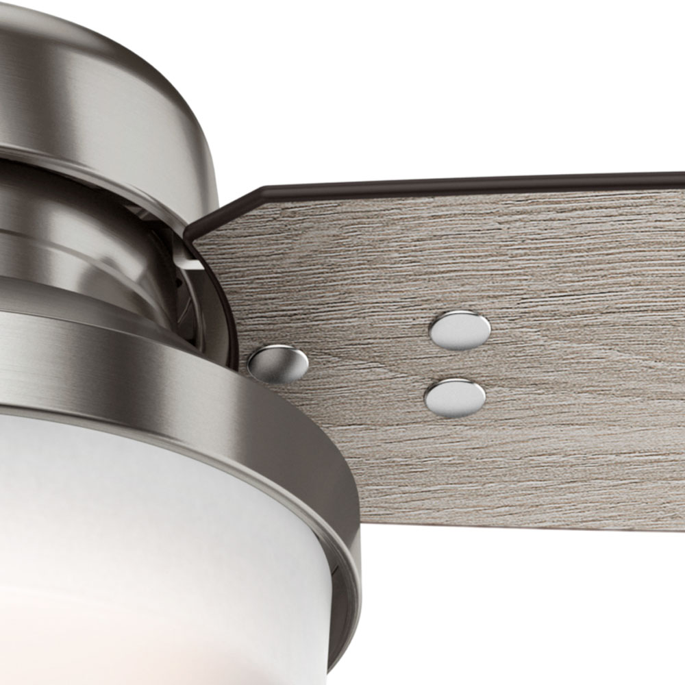 52 inch Sentinel Brushed Nickel Ceiling Fan with LED Light Kit and Handheld Remote
