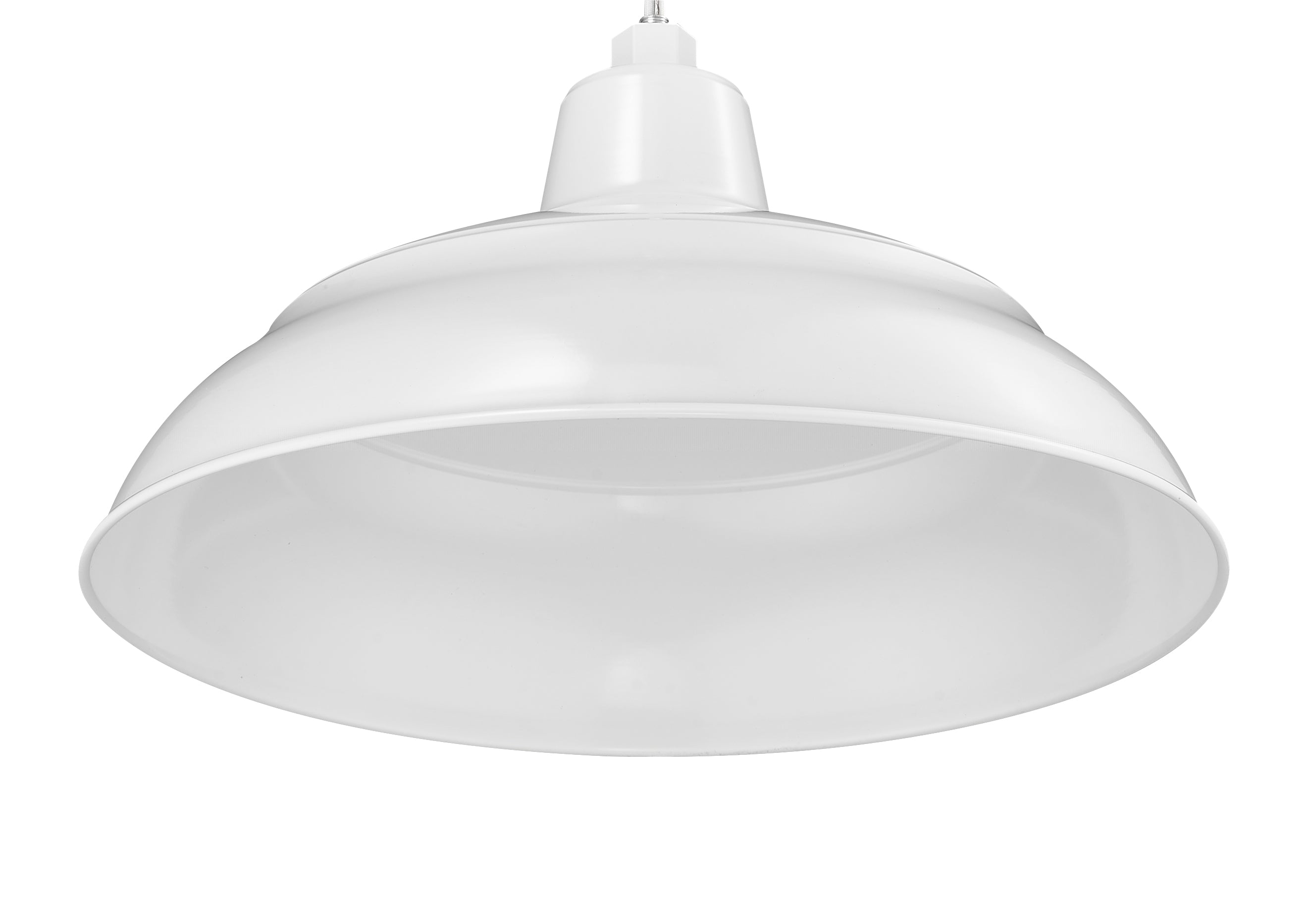 17'' White Metal R Series Warehouse Shade