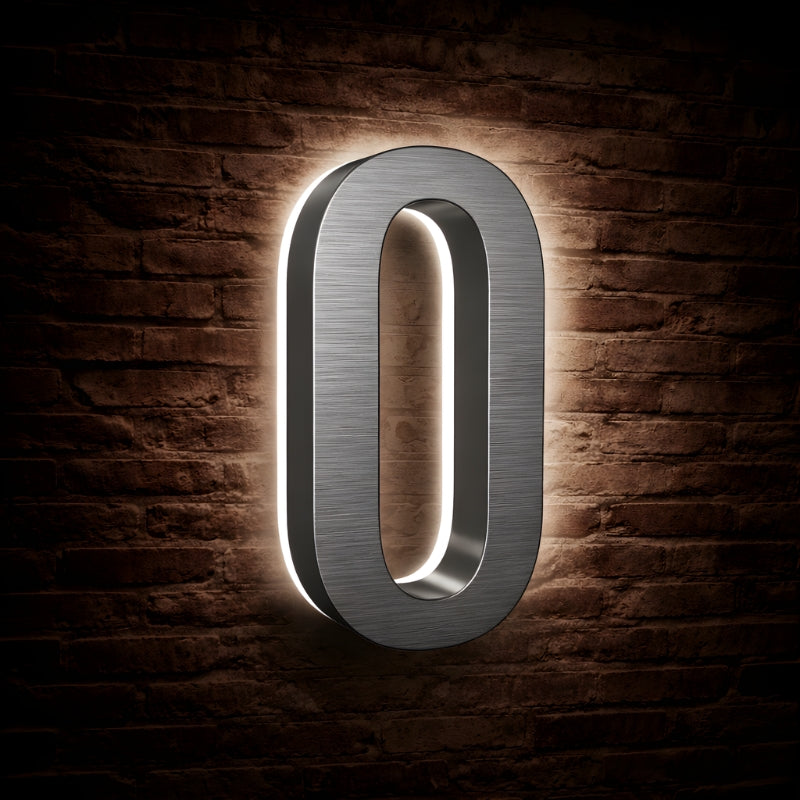 Illuminated Address Numbers - Stainless Steel - 6000K