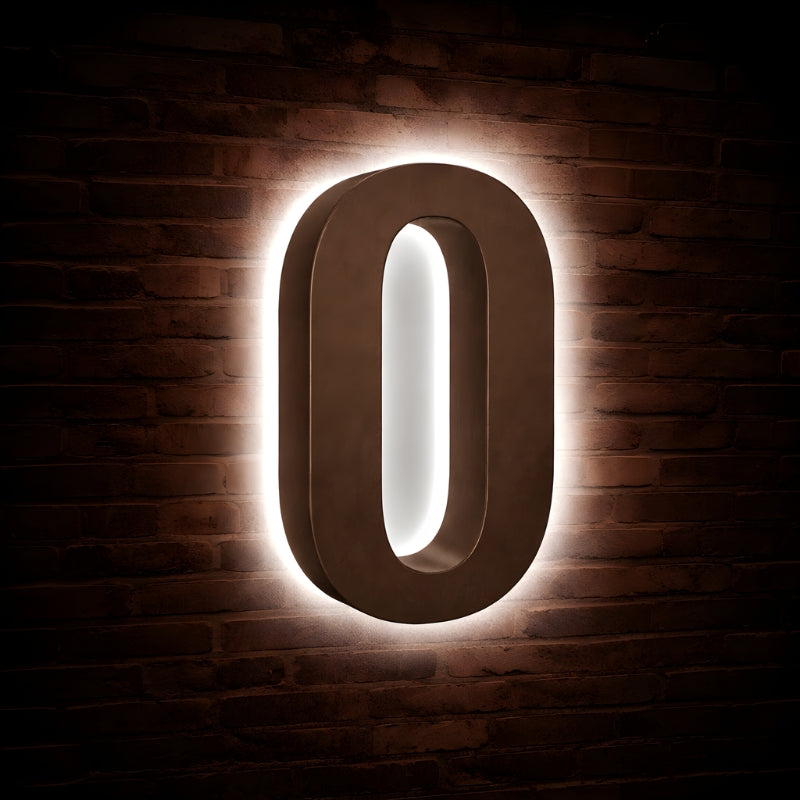 Illuminated Address Numbers - Stainless Steel - 6000K