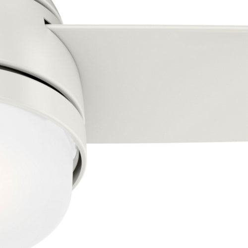 48 inch Midtown Fresh White Ceiling Fan with LED Light Kit and Handheld Remote