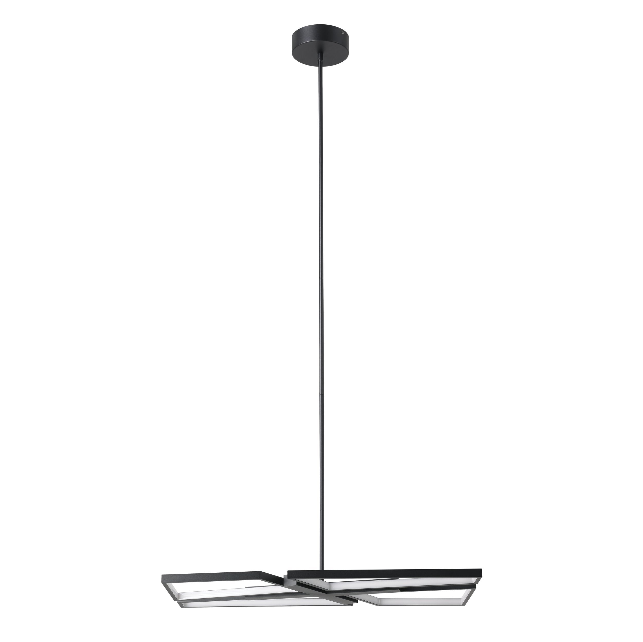 Alfie 30-inch 4-light Textured Black 3CCT LED Chandelier