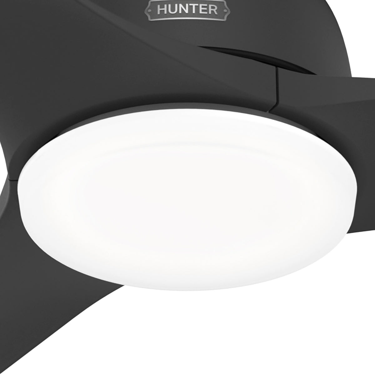 52 inch Gallegos Matte Black Damp Rated Ceiling Fan with LED Light Kit and Wall Control