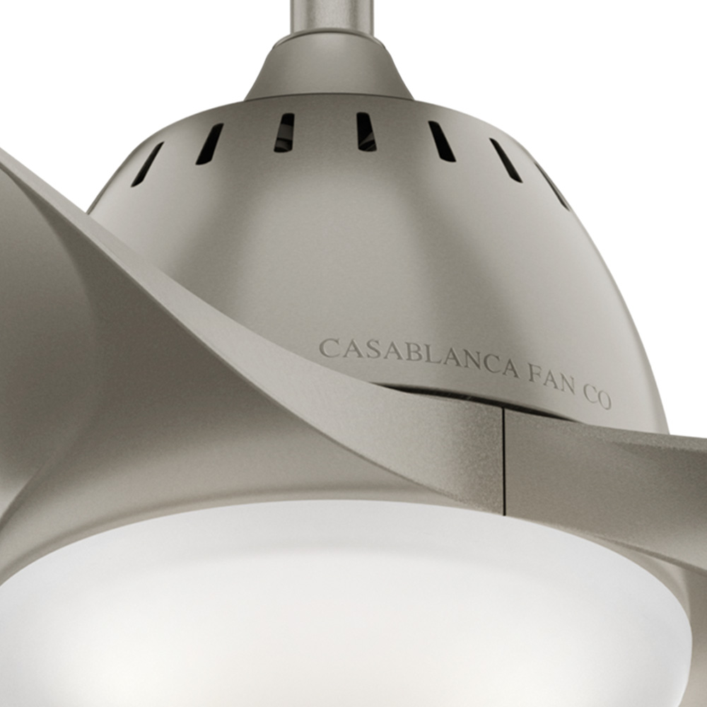Casablanca 52 inch Wisp Painted Pewter Ceiling Fan with LED Light Kit and Handheld Remote