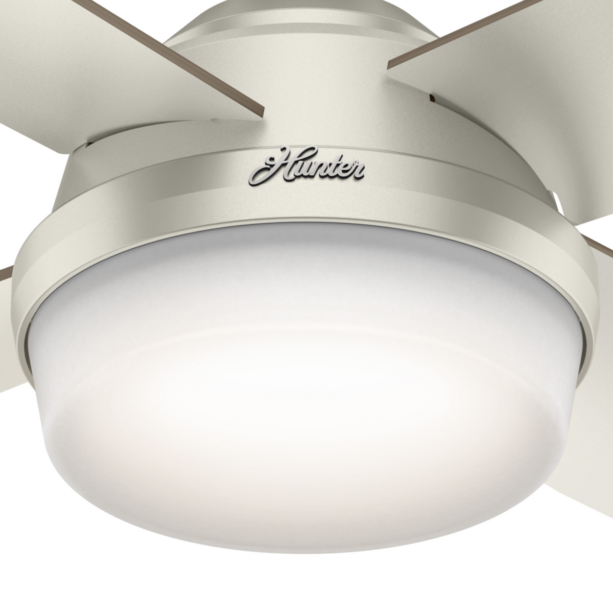 52 inch Dempsey Matte Nickel Damp Rated Ceiling Fan with LED Light Kit and Handheld Remote