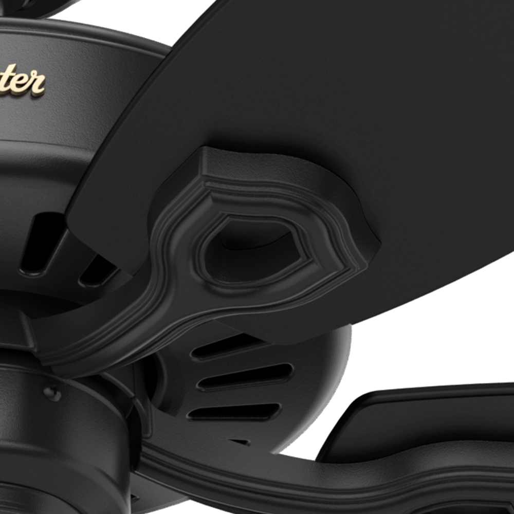 52 inch Builder Matte Black Ceiling Fan and Pull Chain