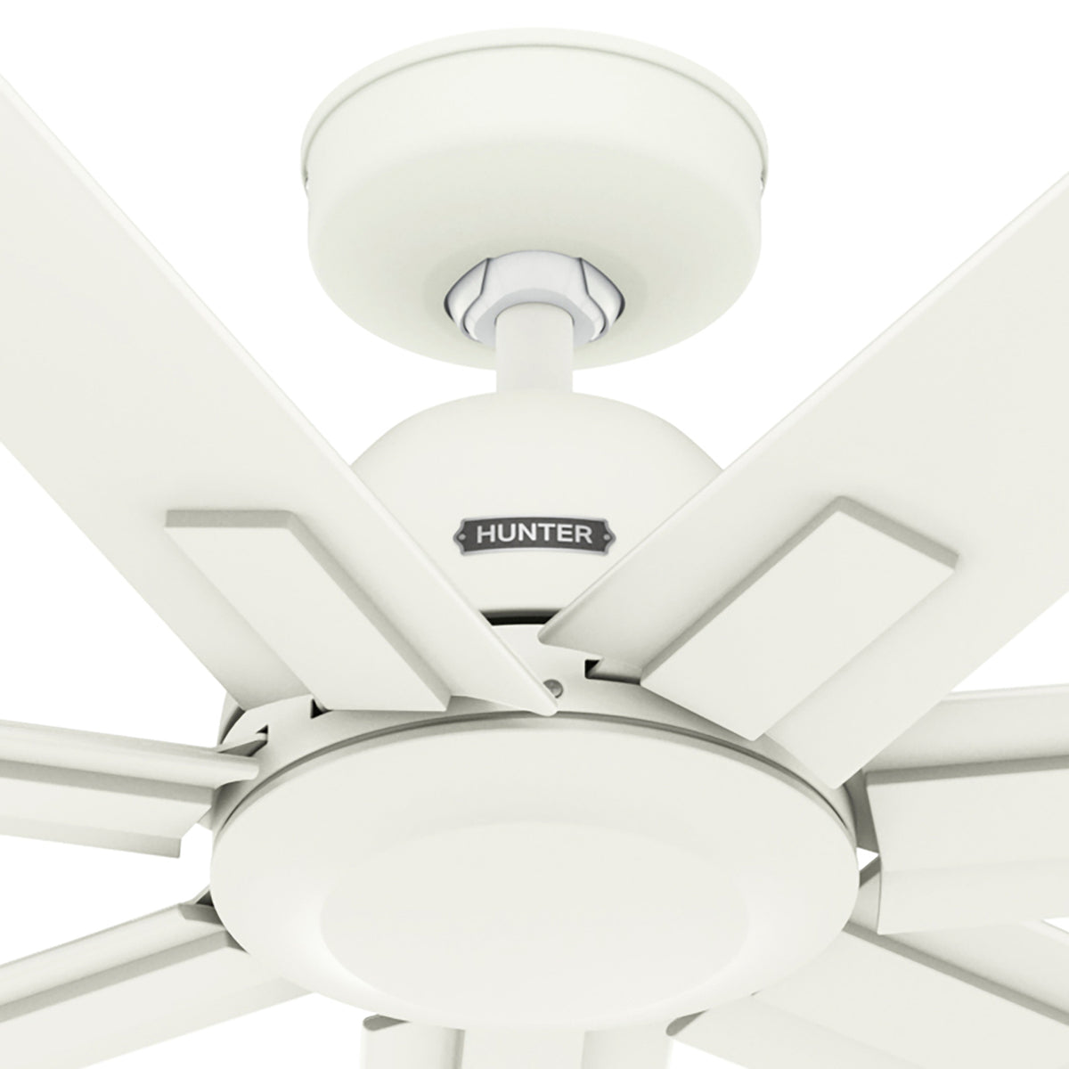 72 inch Downtown ENERGY STAR® Matte White Damp Rated Ceiling Fan and Wall Control
