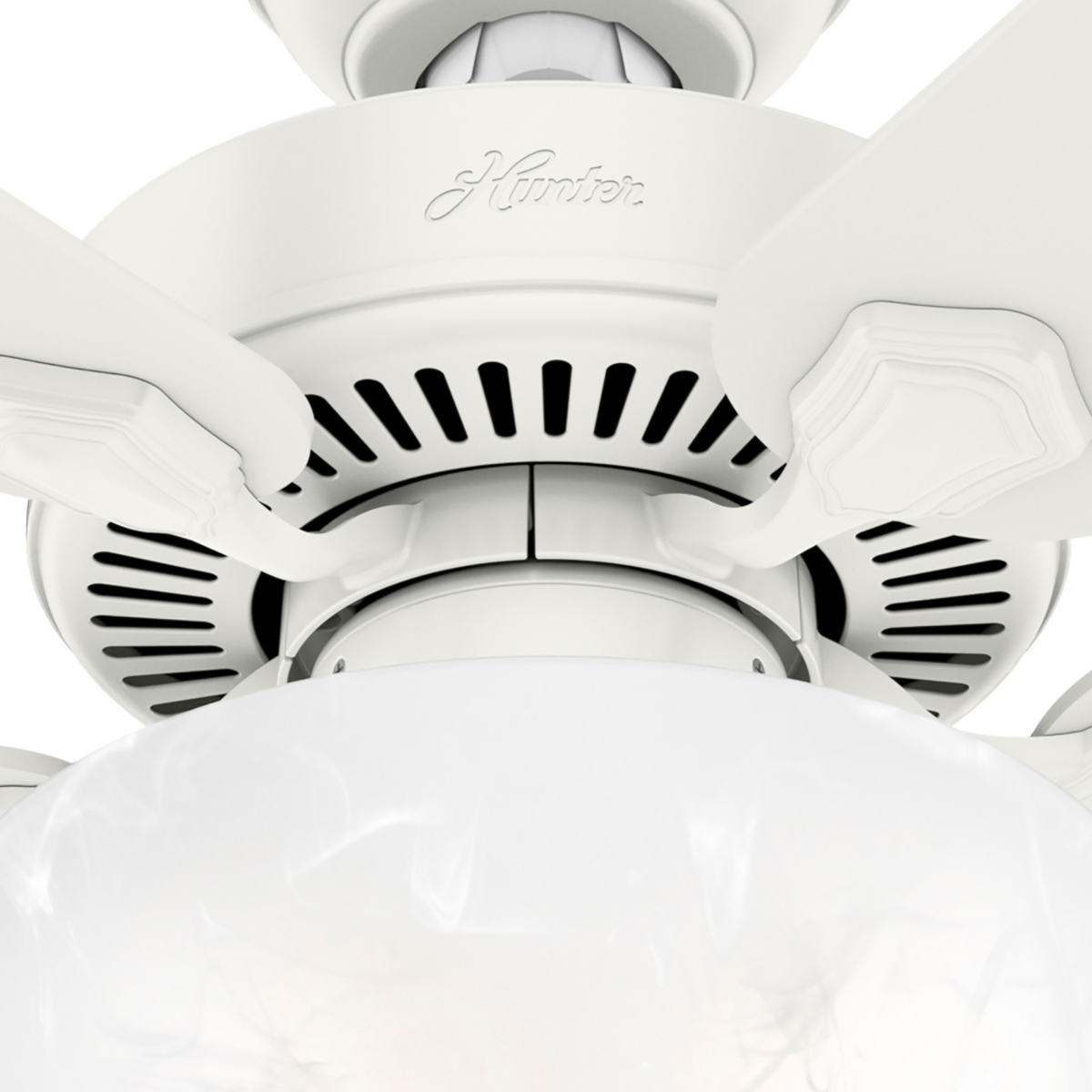 52 inch Swanson Fresh White Ceiling Fan with LED Light Kit and Pull Chain
