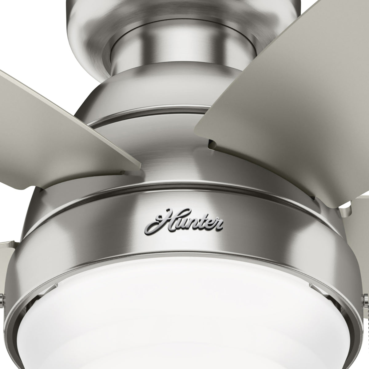 44 inch Lilliana Brushed Nickel Low Profile Ceiling Fan with LED Light Kit and Pull Chain