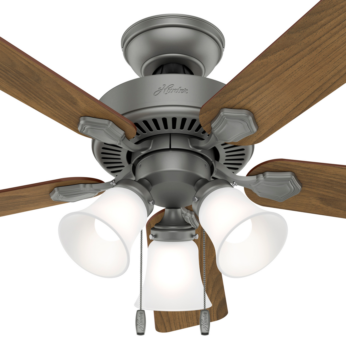 44 inch Swanson Matte Silver Ceiling Fan with LED Light Kit