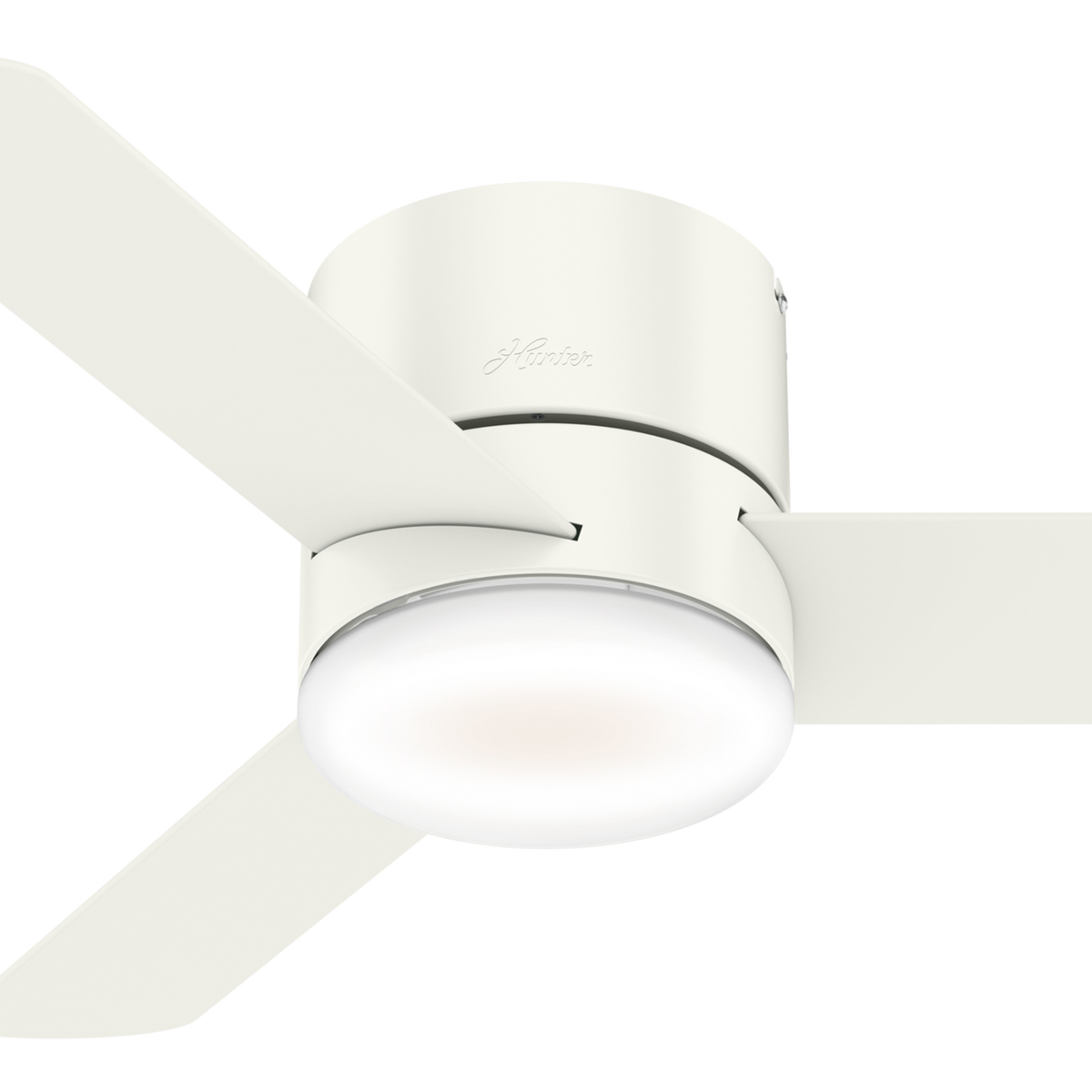 44 inch Minimus Fresh White Low Profile Ceiling Fan with LED Light Kit and Handheld Remote