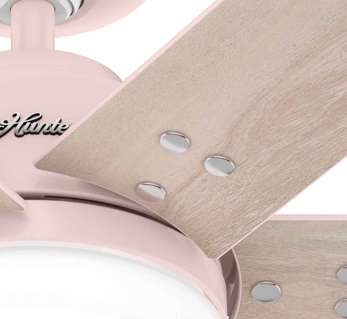 44 inch Pacer Blush Pink Ceiling Fan with LED Light Kit and Handheld Remote