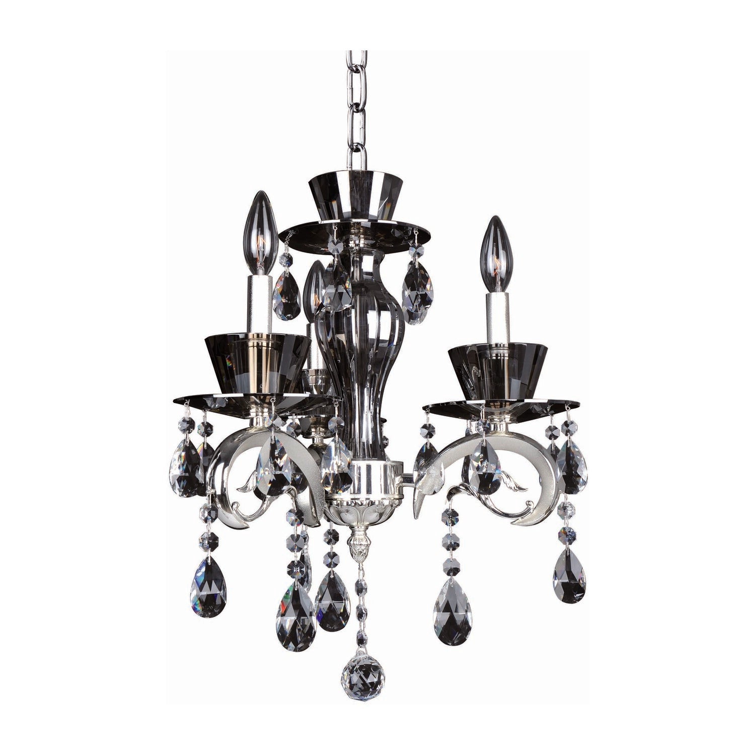 17.5'' Locatelli 3 Light 2 Tone Silver Chandelier