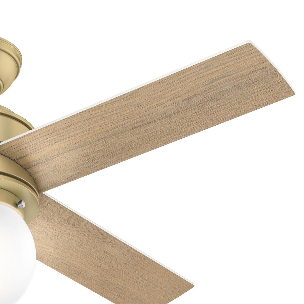 44 inch Hepburn Modern Brass Ceiling Fan with LED Light Kit and Wall Control