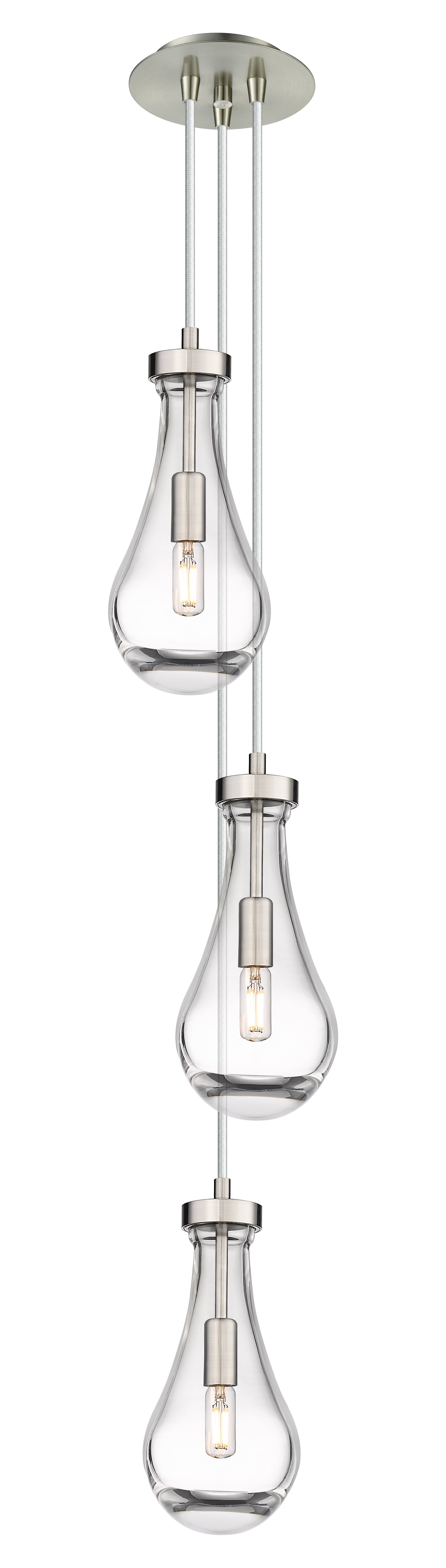 Downtown Urban Multi Pendant Brushed Brass