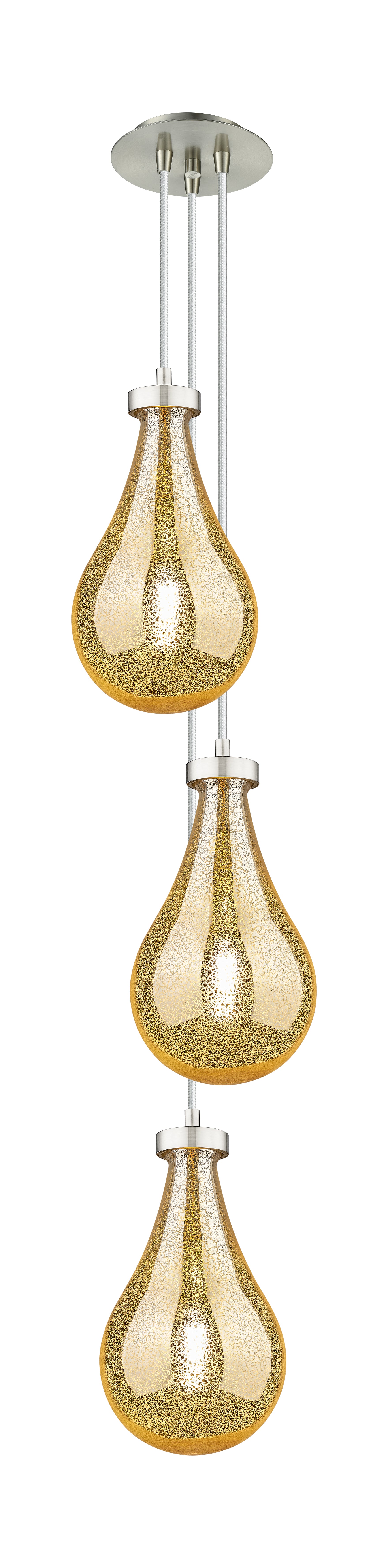 Downtown Urban Multi Pendant Brushed Brass