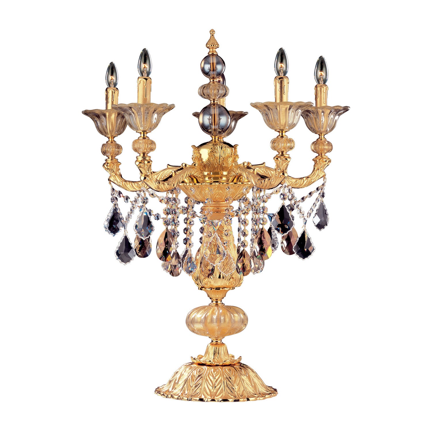 34'' Mendelssohn 5 Light Two Tone Gold - 24K Table Lamp
