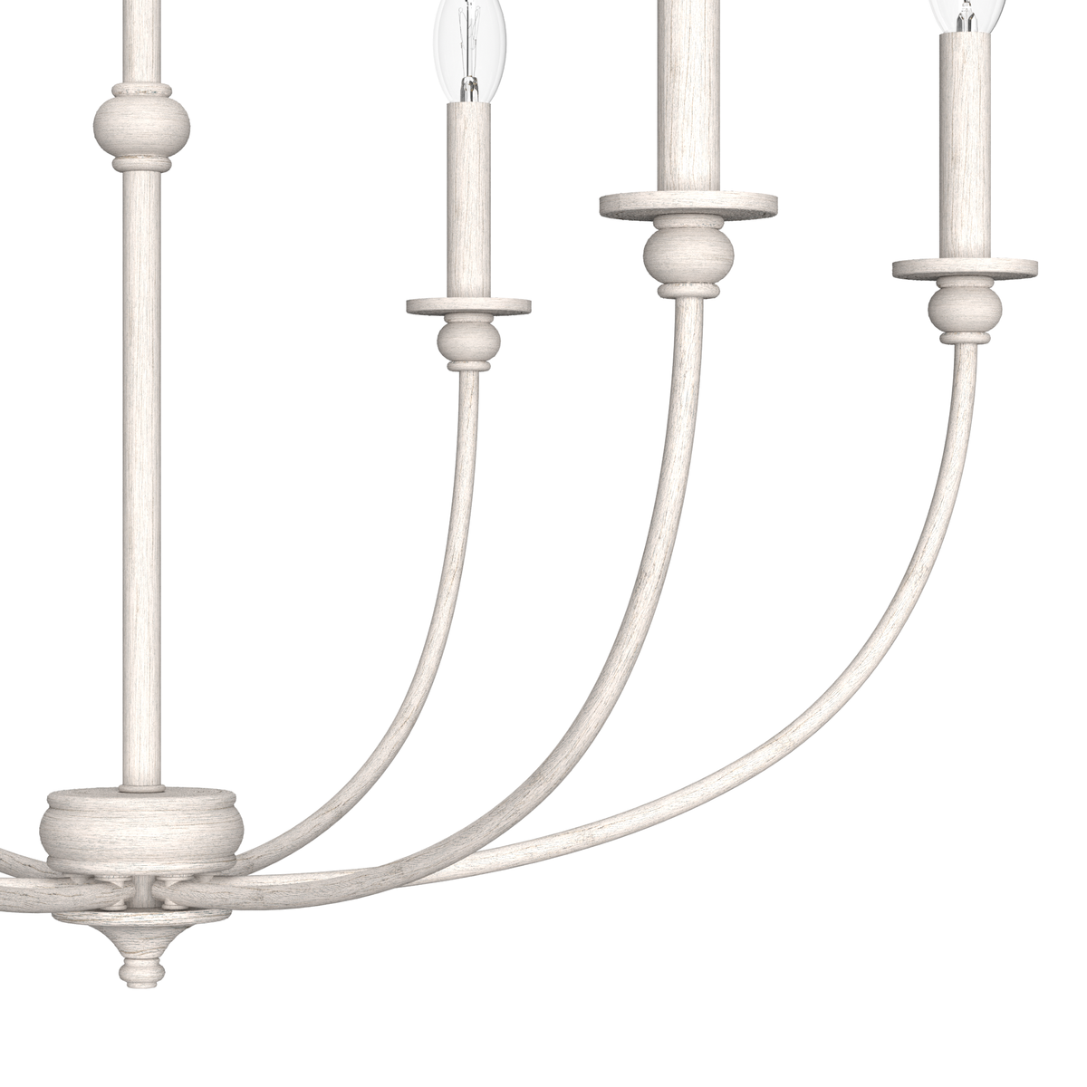 Southcrest 30-inch 6-light Distressed White Chandelier