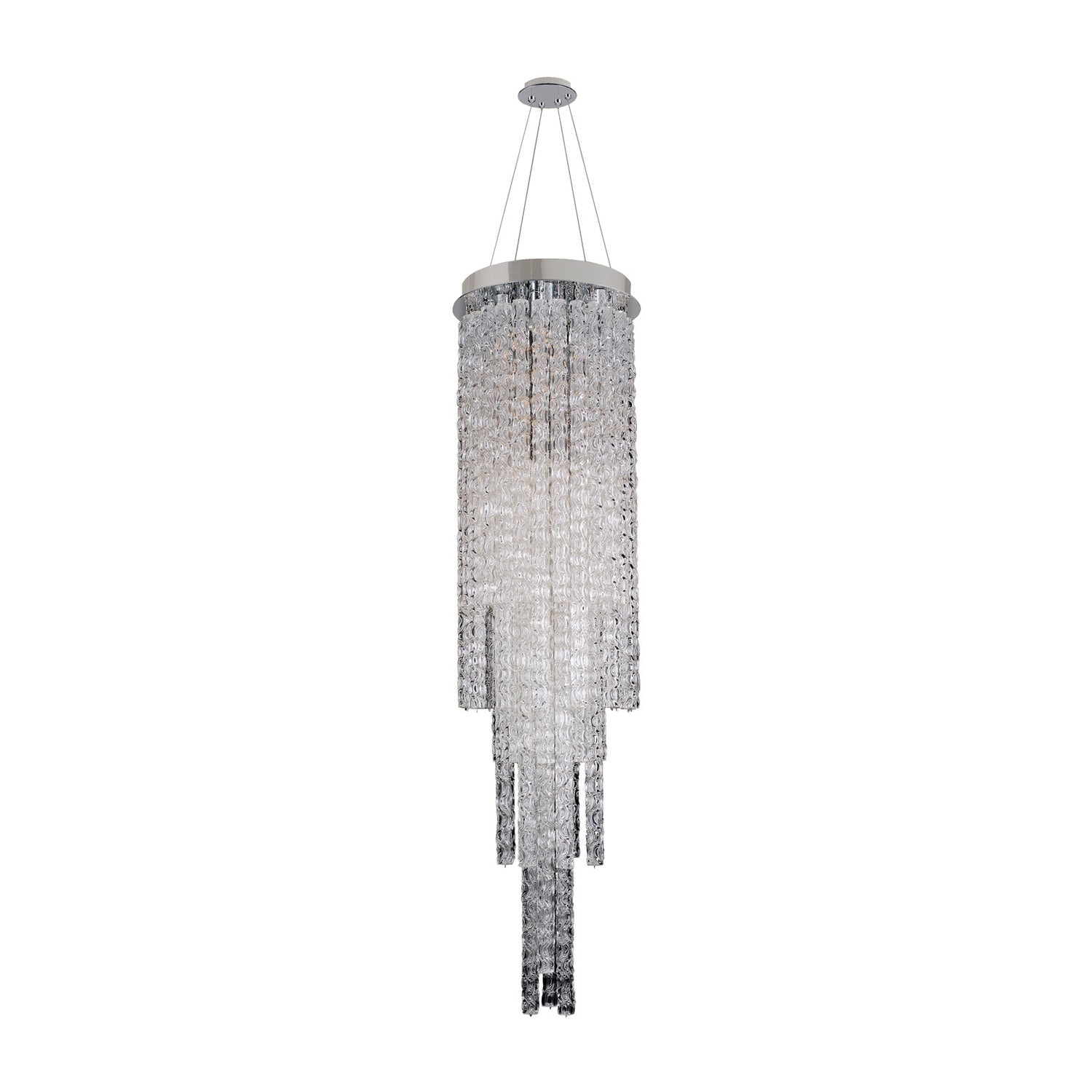 59'' Botticelli 4 Light Chrome Flush Mount