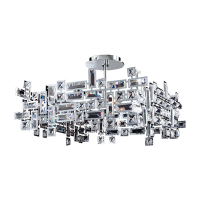 9'' Vermeer 8 Light Chrome Pendant