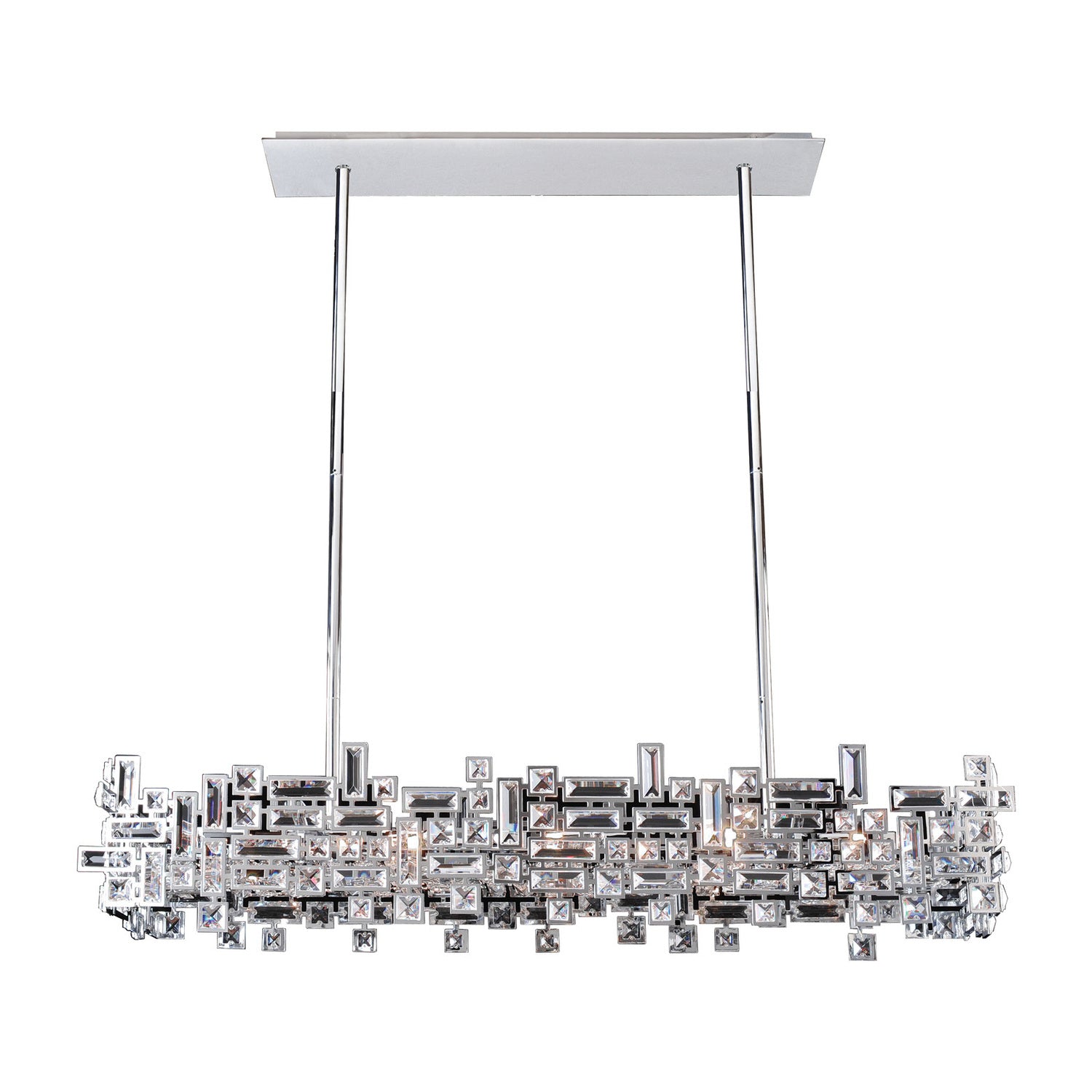 8'' Vermeer 8 Light Chrome Linear Pendant