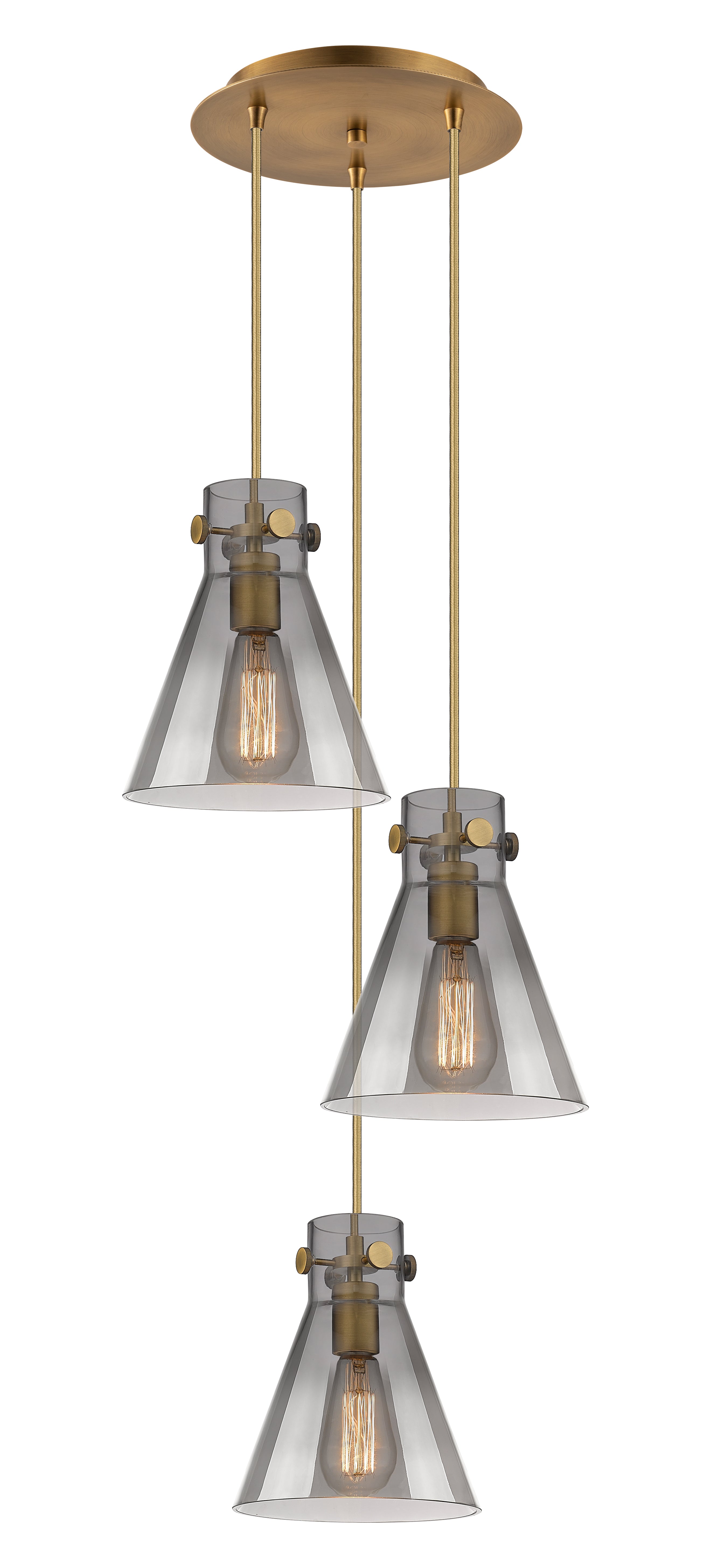 Downtown Urban Multi Pendant Dimmable Brass