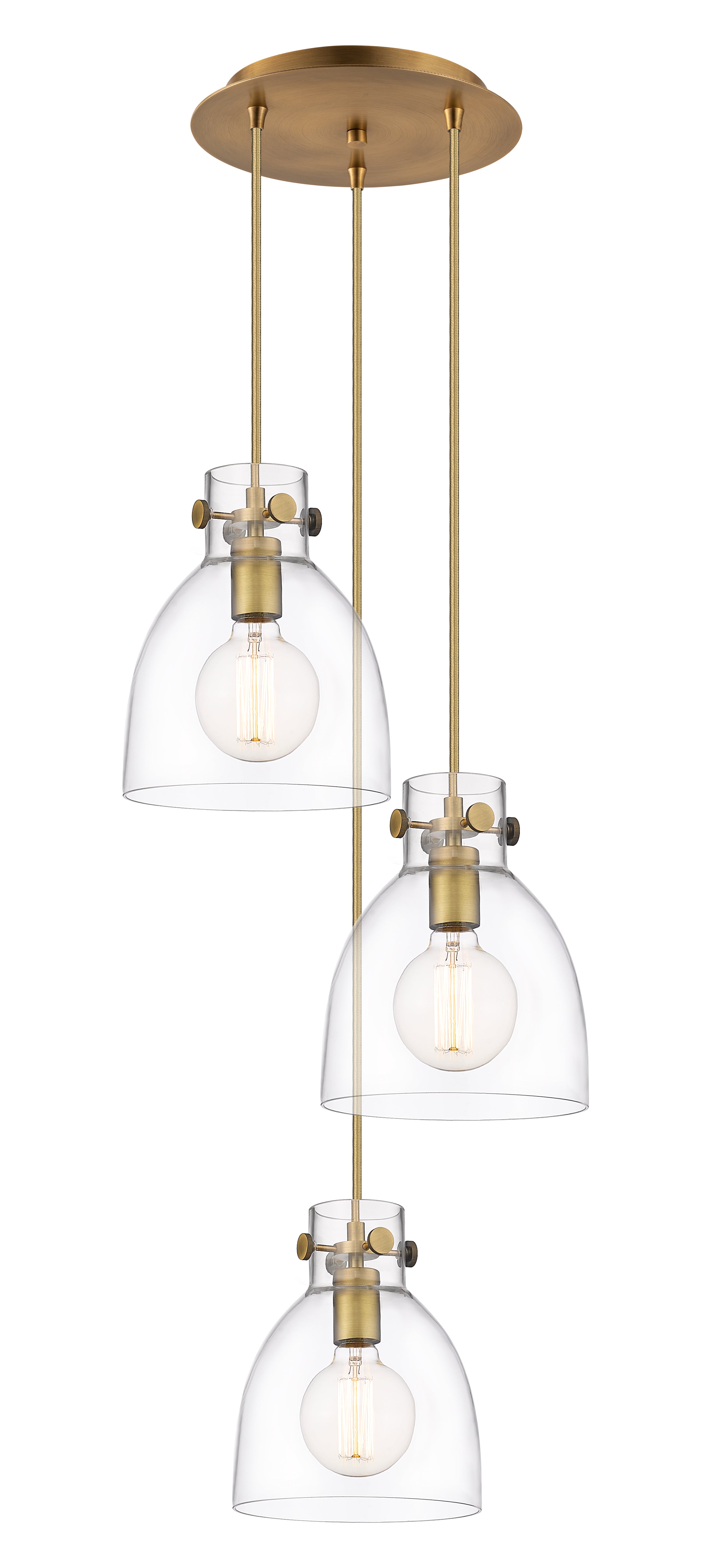 Downtown Urban Multi Pendant Brushed Brass
