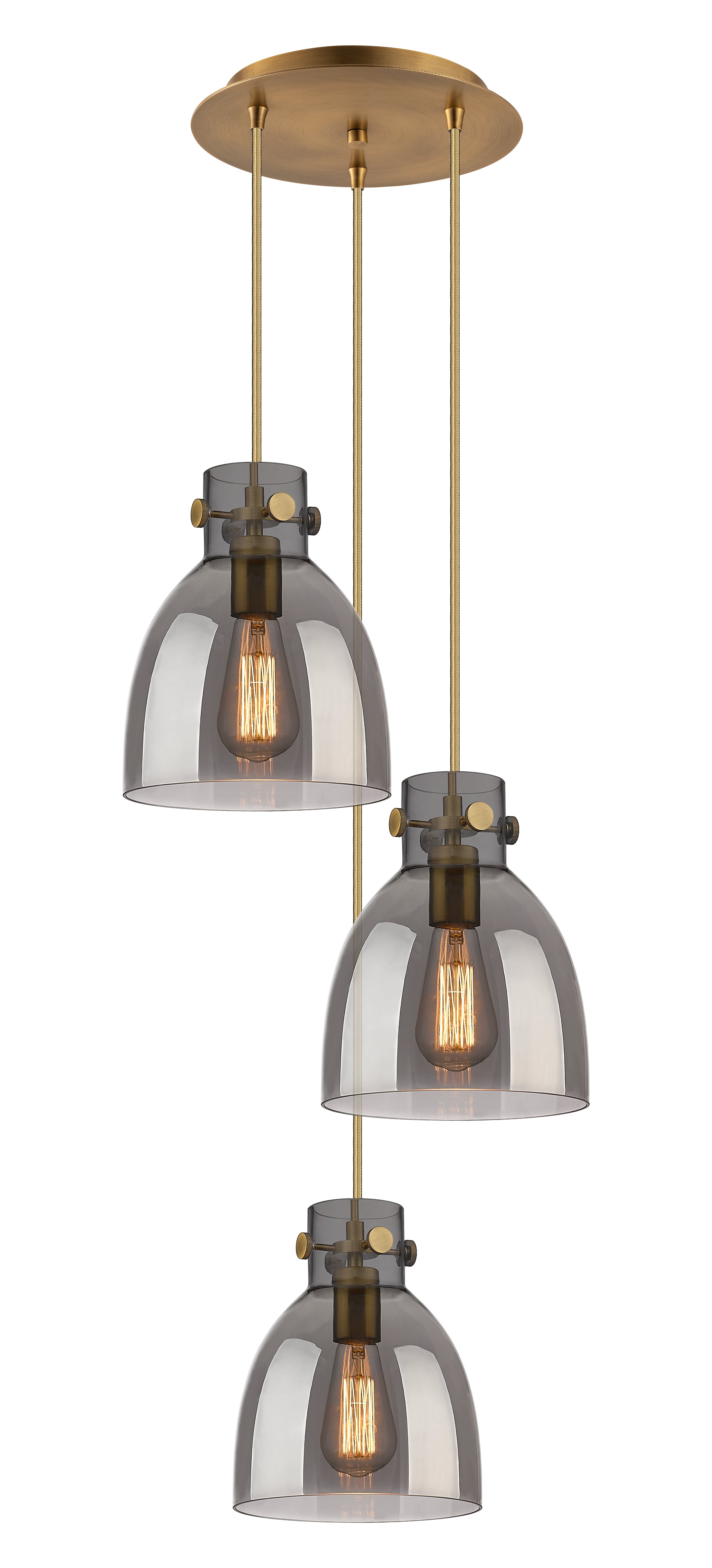 Downtown Urban Multi Pendant Brushed Brass