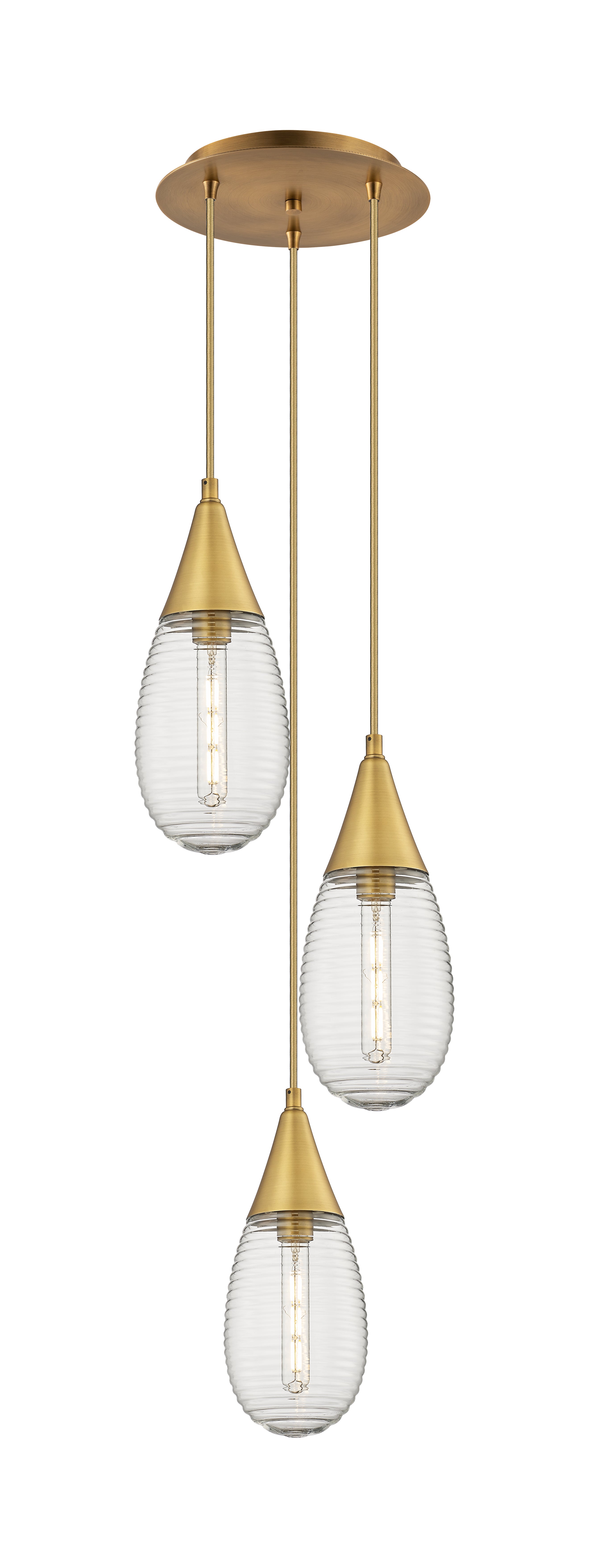 Downtown Urban Multi Pendant Brushed Brass