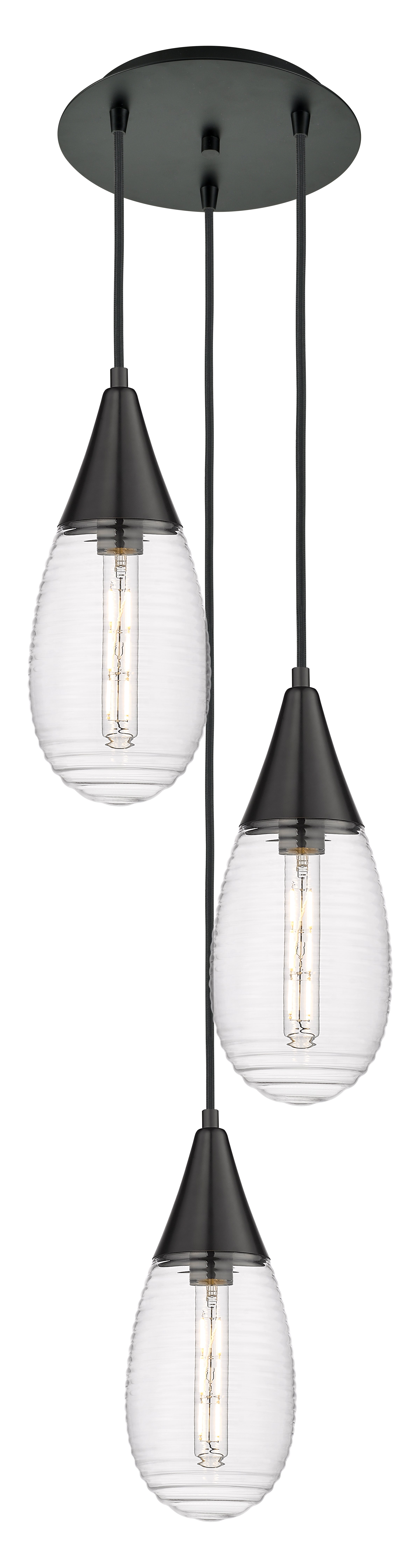 Downtown Urban Multi Pendant Brushed Brass