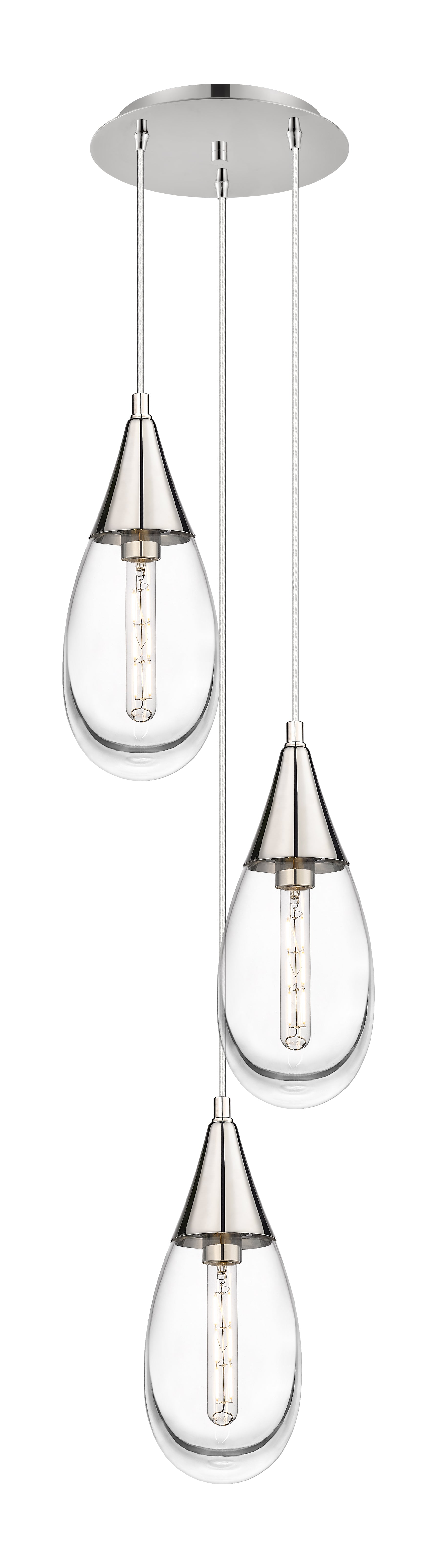 Downtown Urban Multi Pendant Brushed Brass