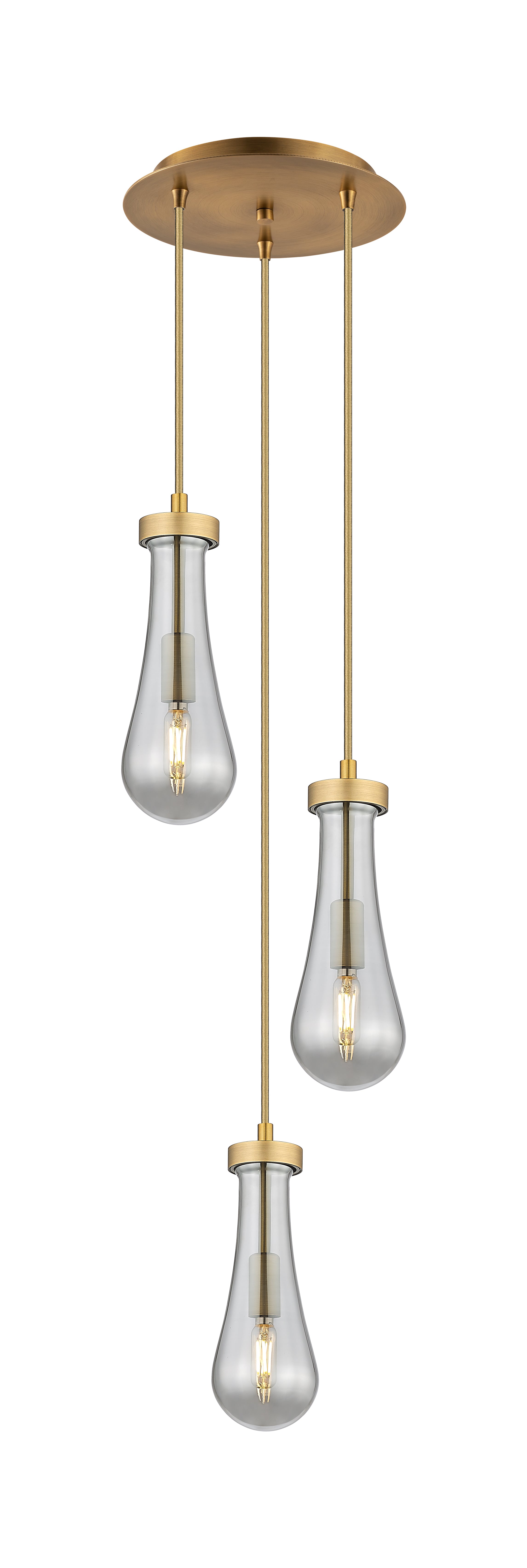 Downtown Urban Multi Pendant Brushed Brass