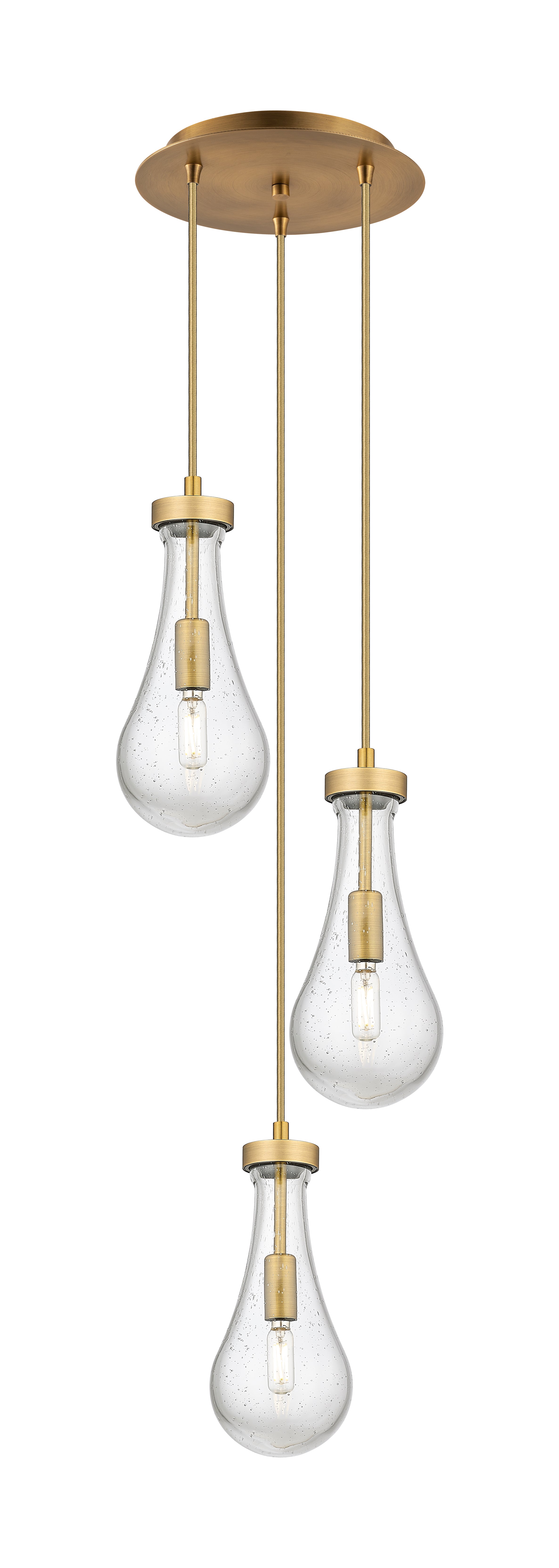 Downtown Urban Multi Pendant Brushed Brass