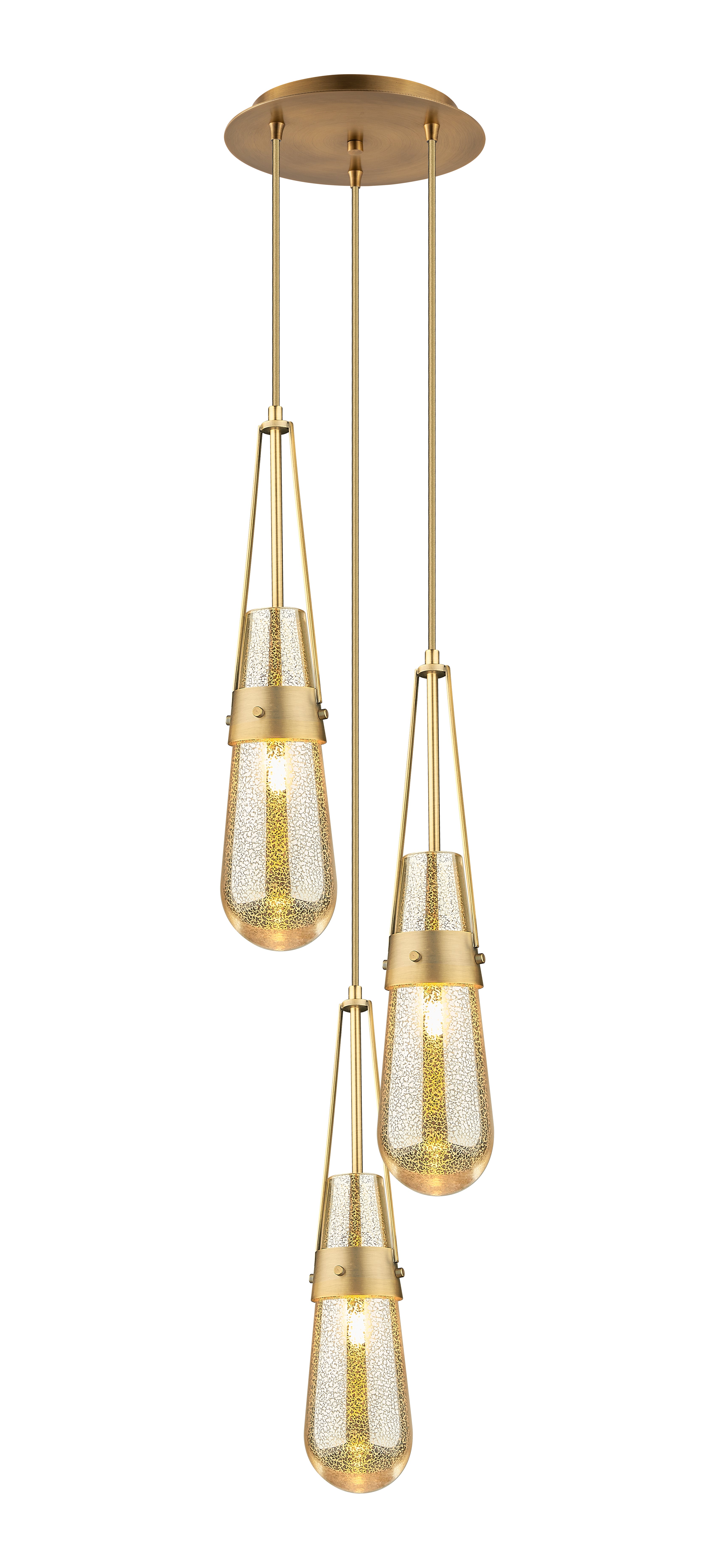 Downtown Urban Multi Pendant Brushed Brass