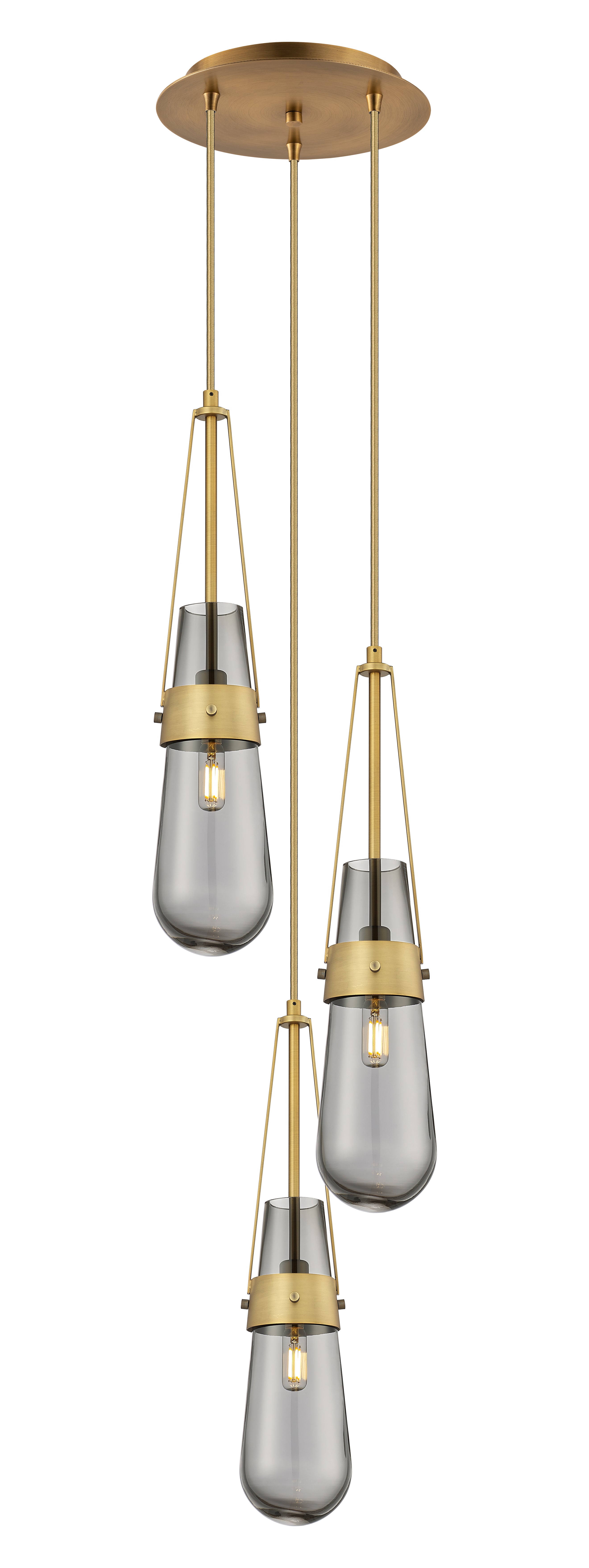 Downtown Urban Multi Pendant Brushed Brass