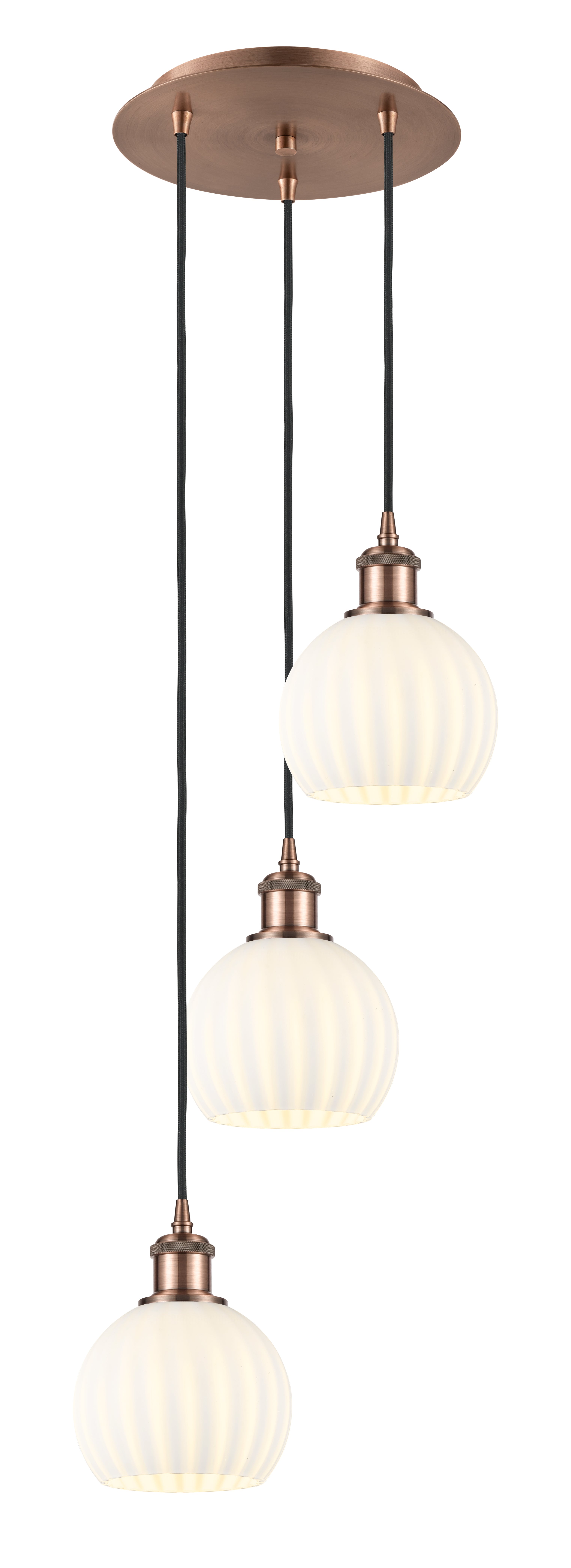 Ballston Multi Pendant Antique Brass Finish