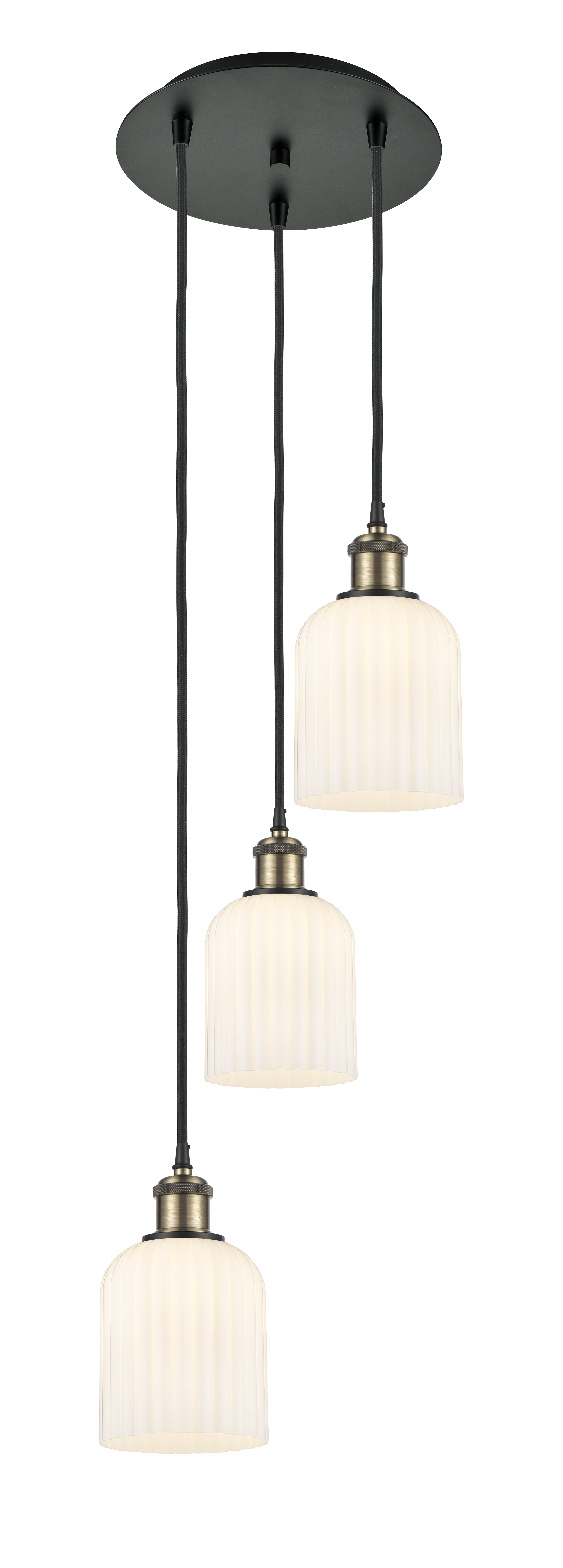 Ballston Multi Pendant Antique Brass Finish