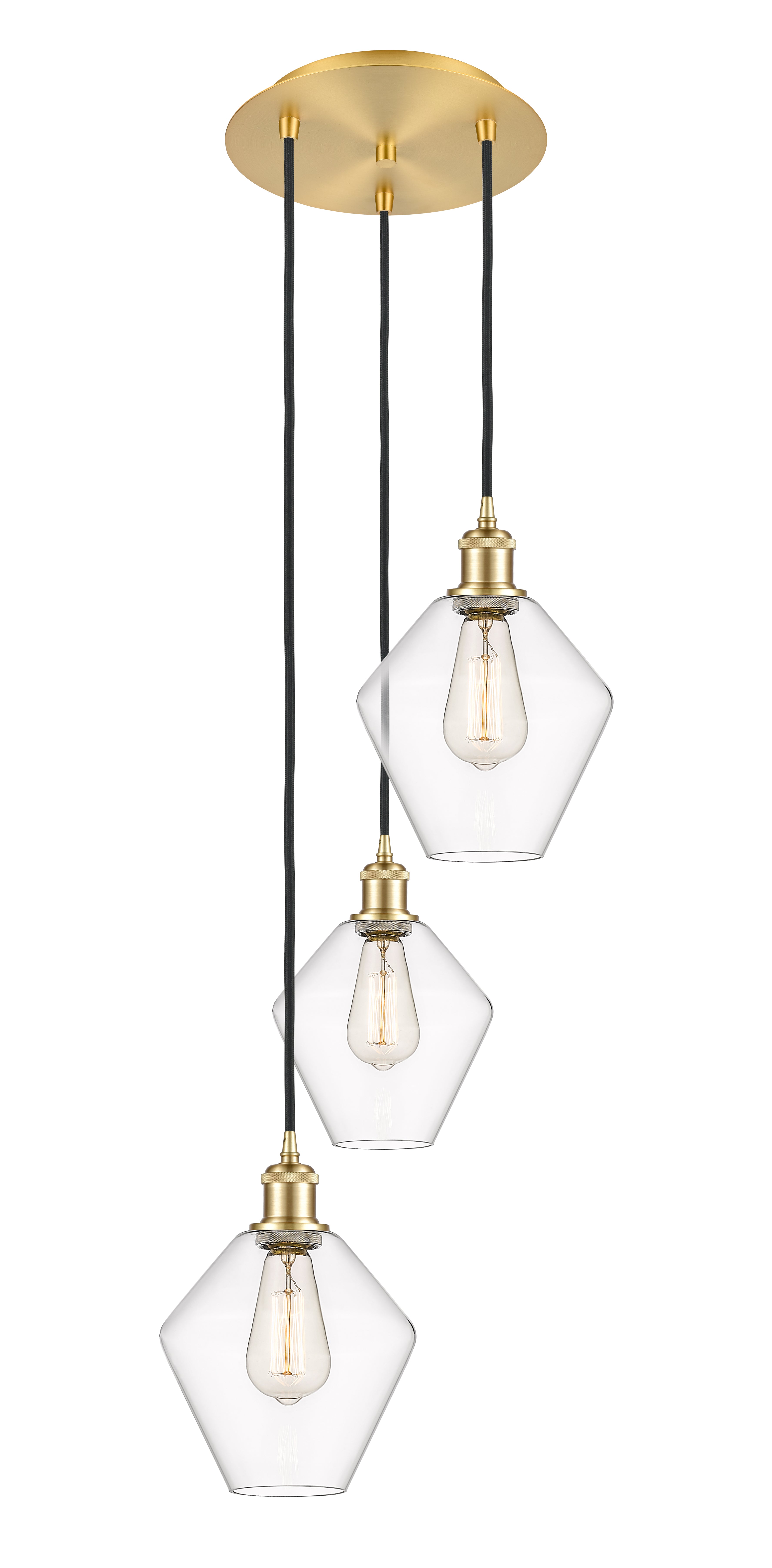 Ballston Multi Pendant Antique Brass Dimmable