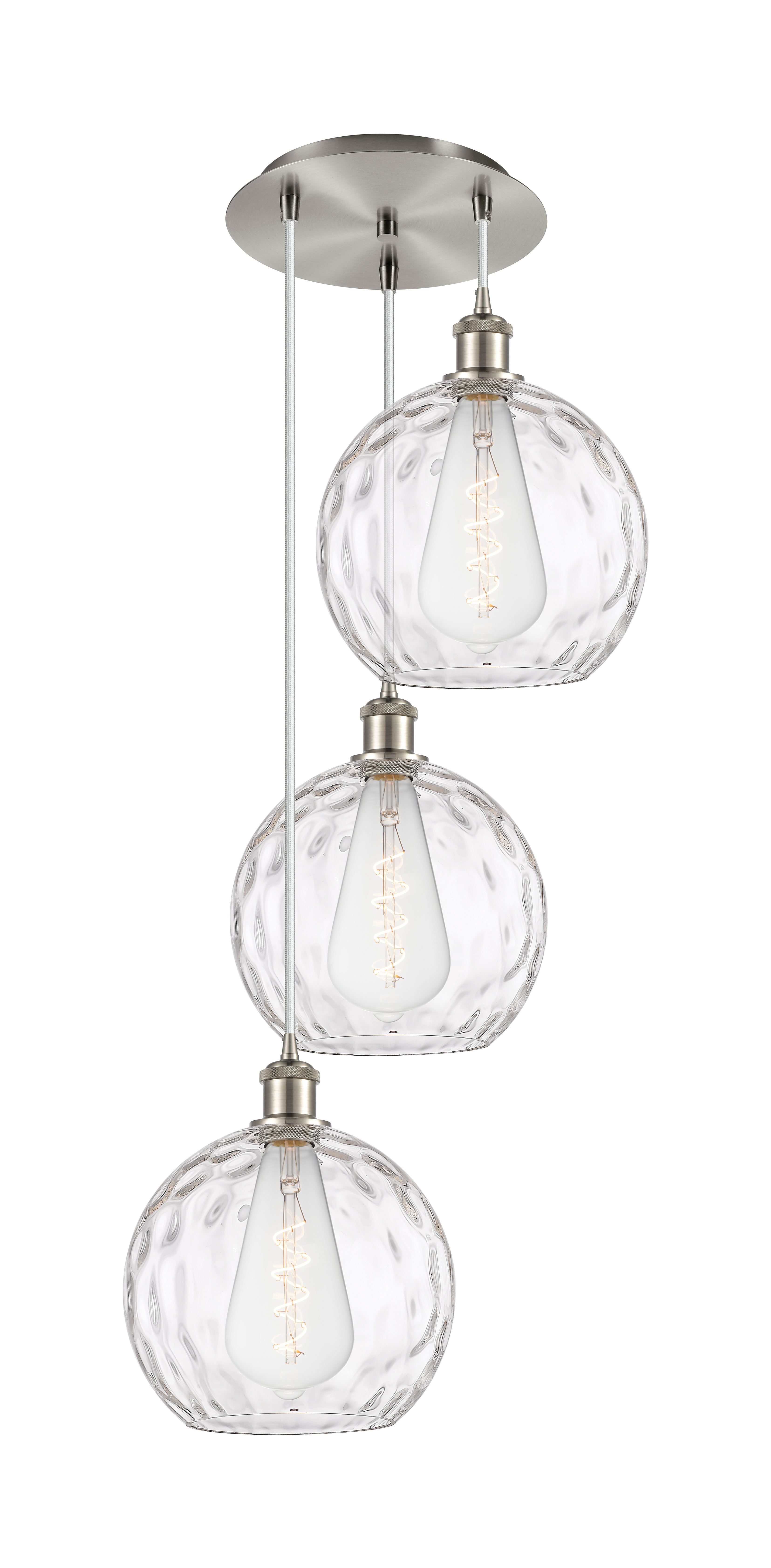 Ballston Multi Pendant Antique Brass Glass
